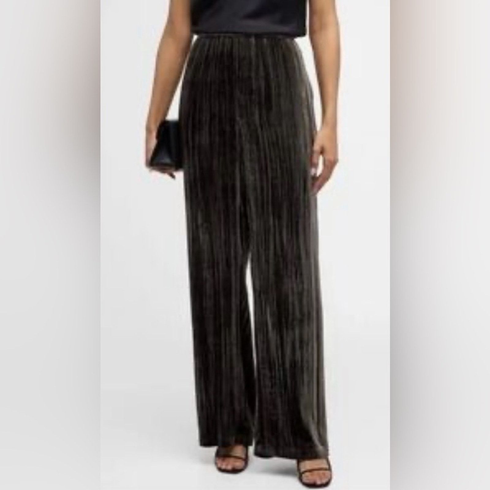 Enza Costa NEW Enza Costa $395 Silk Textured Velvet Pants XS Size 26" / US 2 / IT 38 - 5 Thumbnail