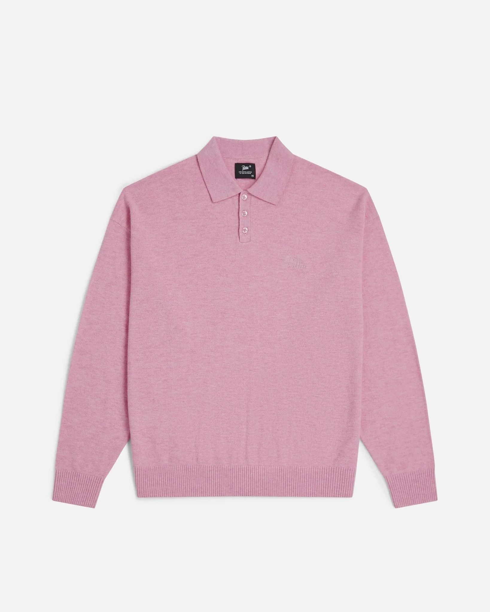 Patta o1mle1025 Patta Knitted Wool Long Sleeve Polo Shirt in Pink Size US S / EU 44-46 / 1 - 1 Preview