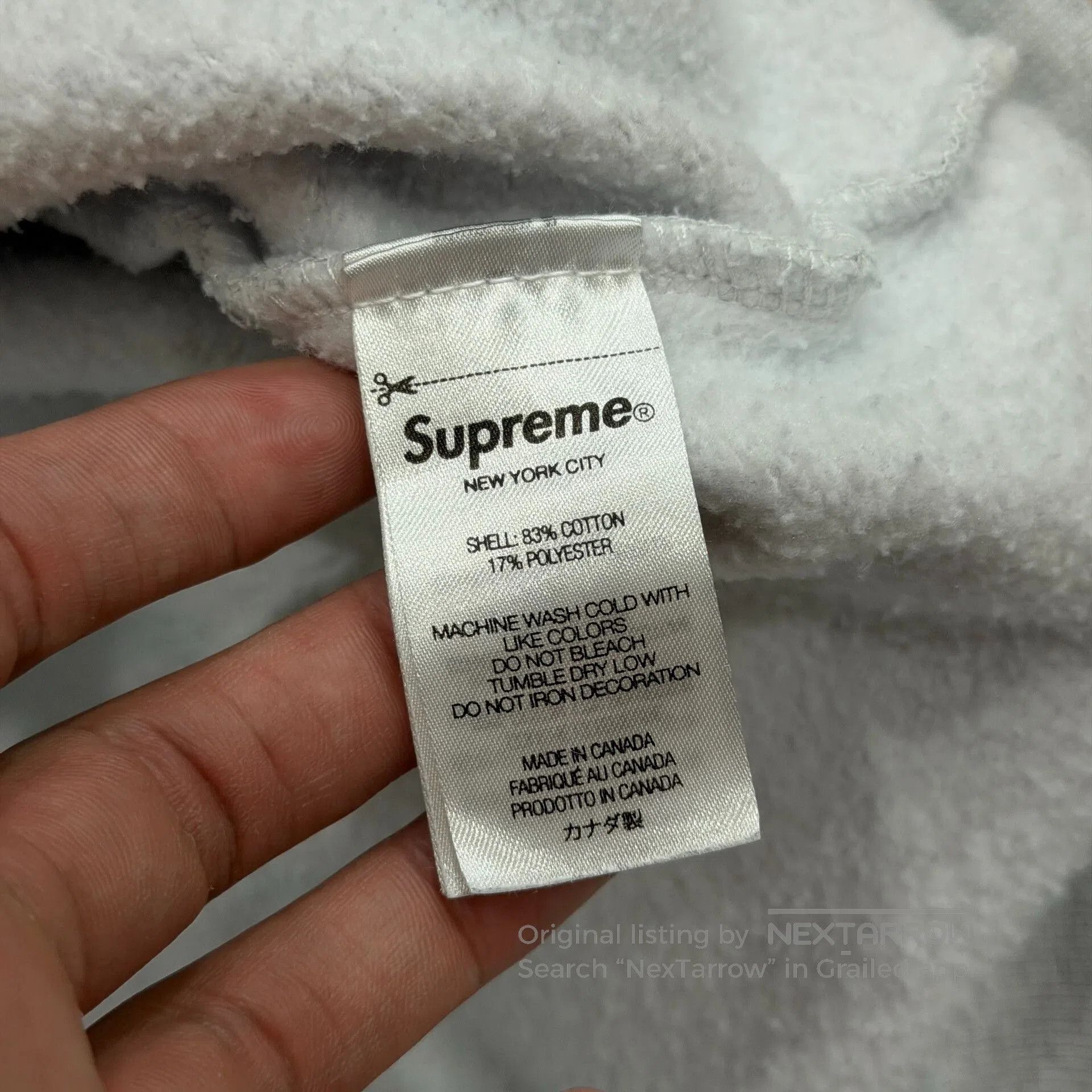 Supreme Supreme Gray Logo Sweatshirt XL. Size US XL / EU 56 / 4 - 7 Thumbnail