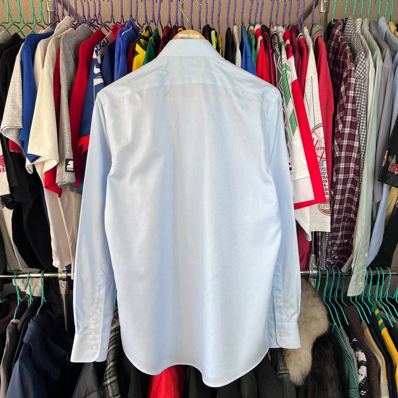 Designer × Suitsupply Suitsupply Traveller Slim Fit Button UP Shirt Size IT39/15.5 Size US L / EU 52-54 / 3 - 7 Thumbnail