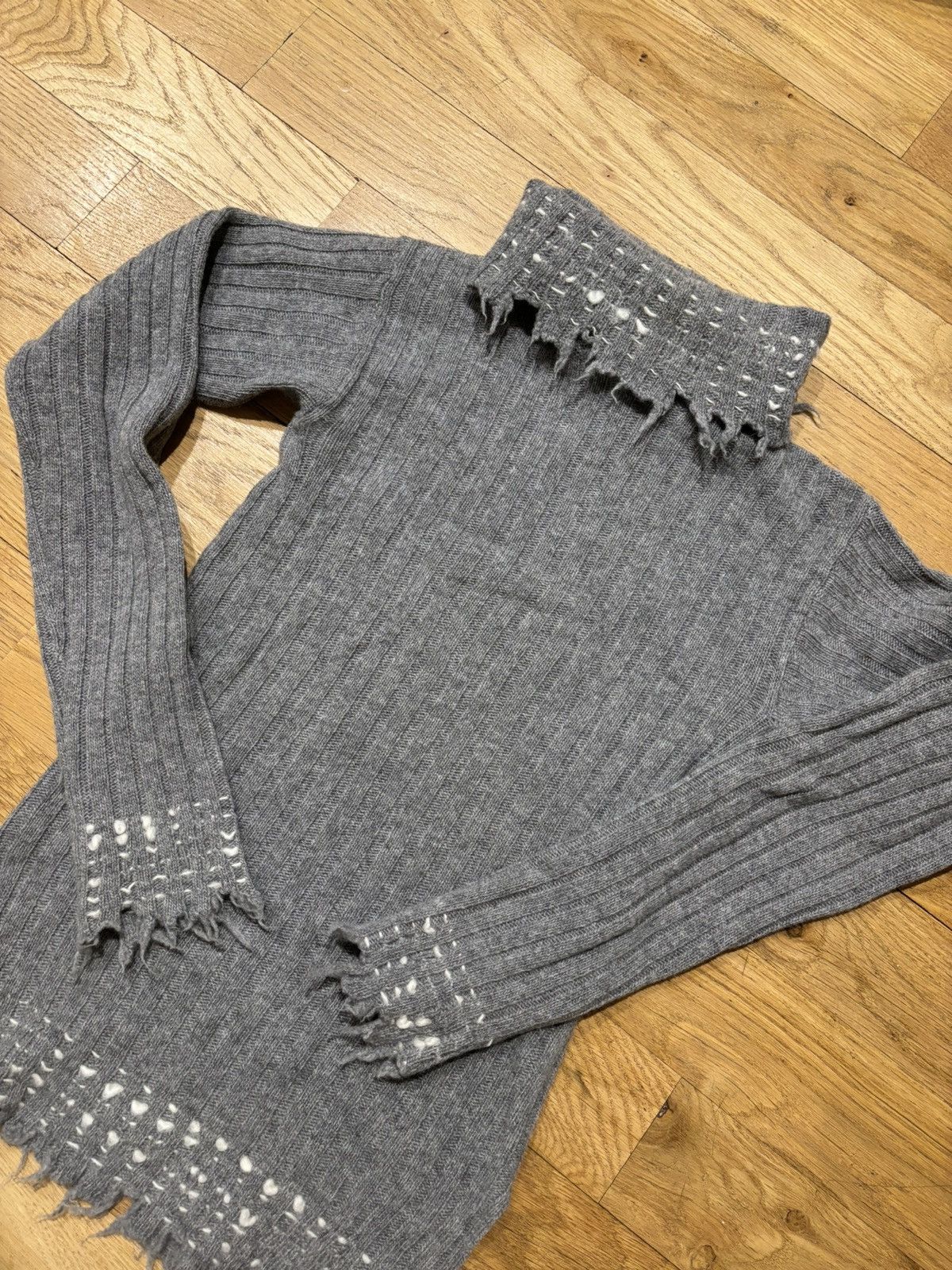 Image of Marni Knit Turtleneck Sweater in Grey, Women's (Size XS)