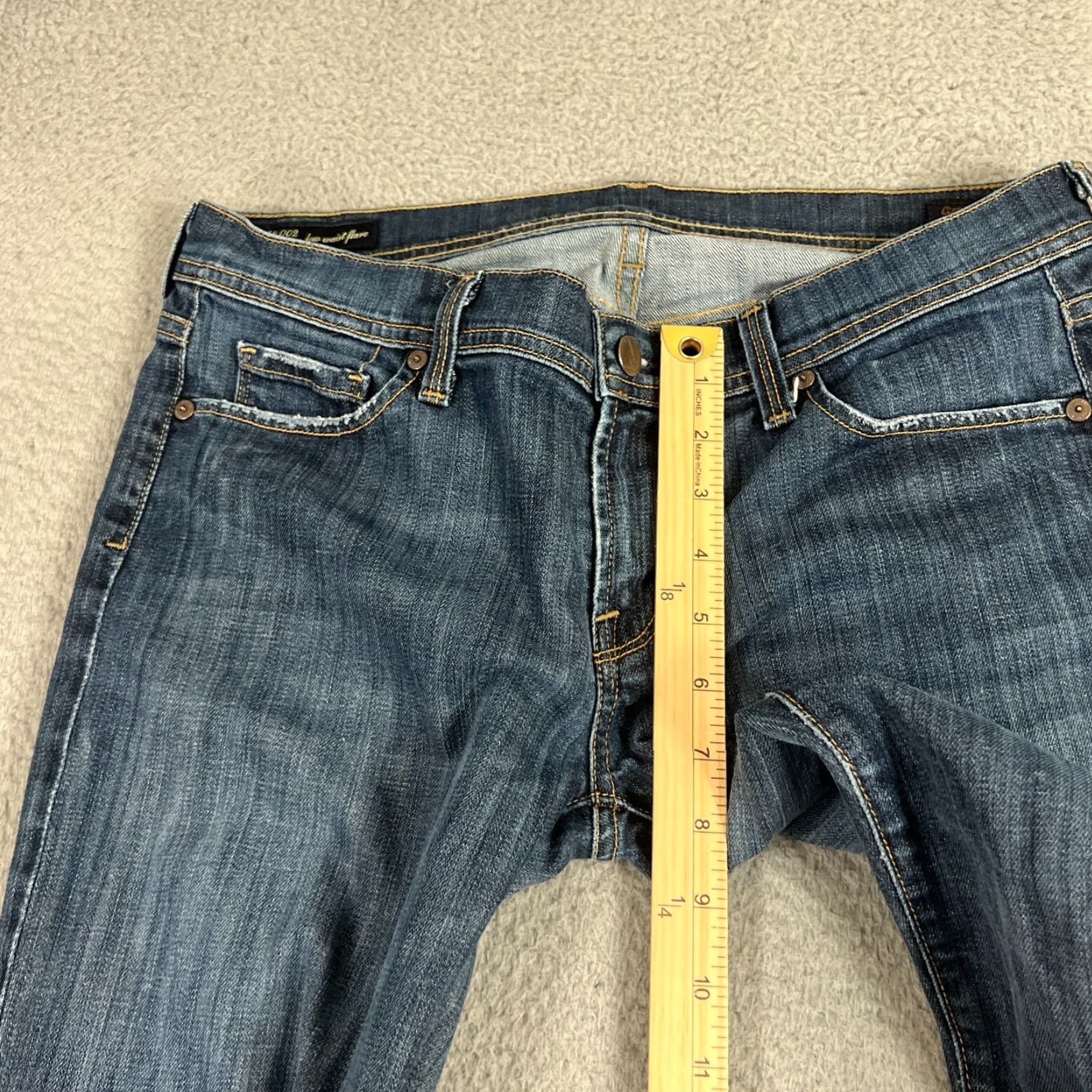 Citizens Of Humanity VINTAGE Citizen of Humanity Women's Flared Jeans Size 30 Blue Low Waist 34 Inseam Size 30" / US 8 / IT 44 - 4 Thumbnail