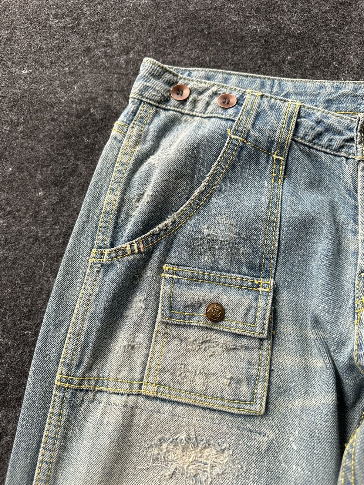 Hysteric Glamour BRP Bushpant Washed Distressed Vintage Denim D506 Size US 32 / EU 48 - 7 Thumbnail