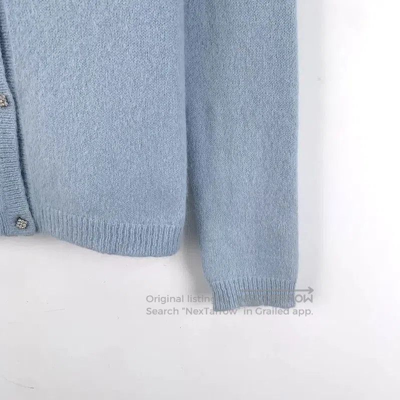 Max Mara MaxMara Blue Rabbit Fur Cardigan Sweater . Size S / US 4 / IT 40 - 5 Thumbnail