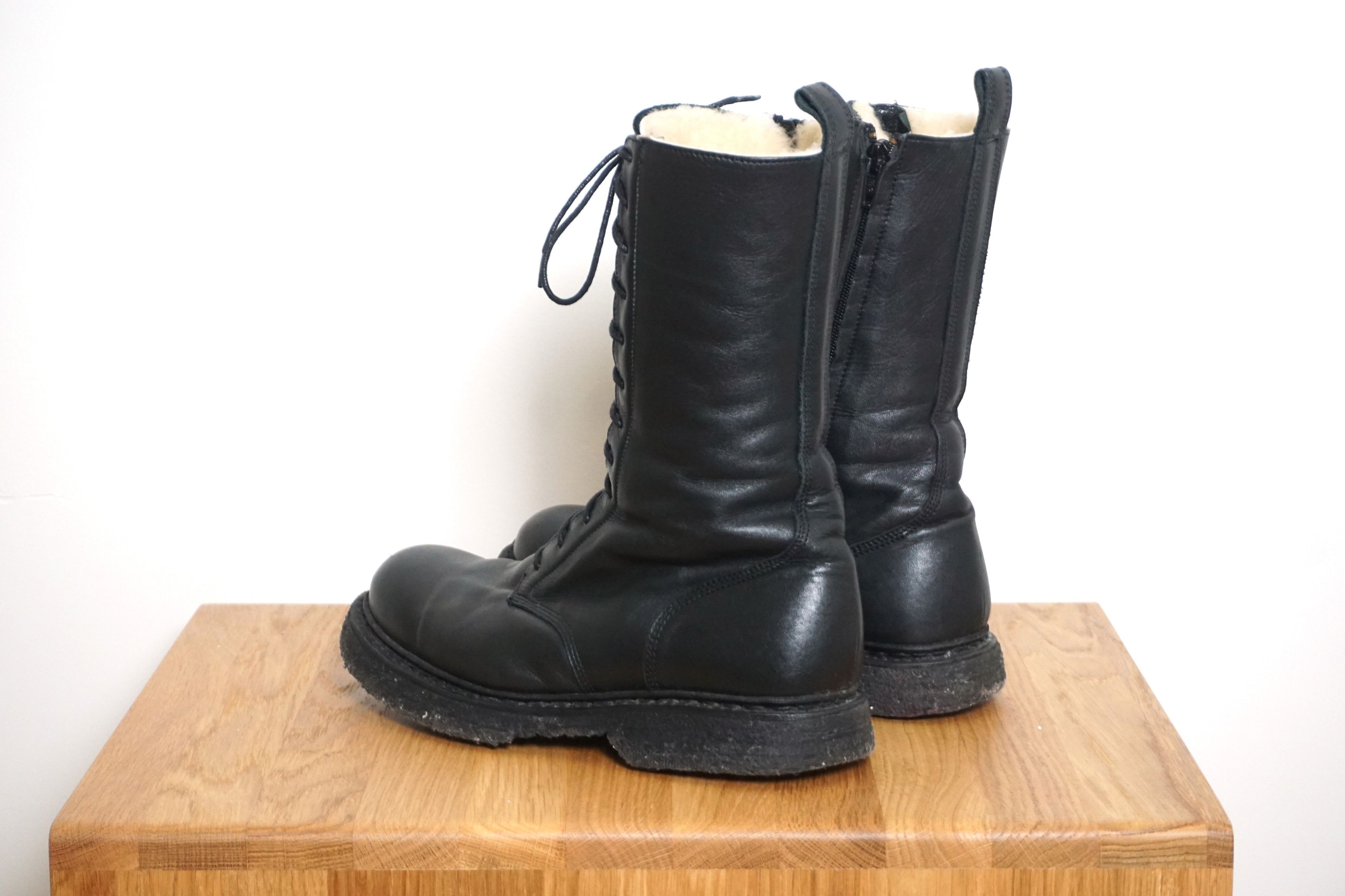 Balmain FW11 Shearling Ranger Boots by Christophe Decarnin Size US 7 / EU 40 - 4 Thumbnail