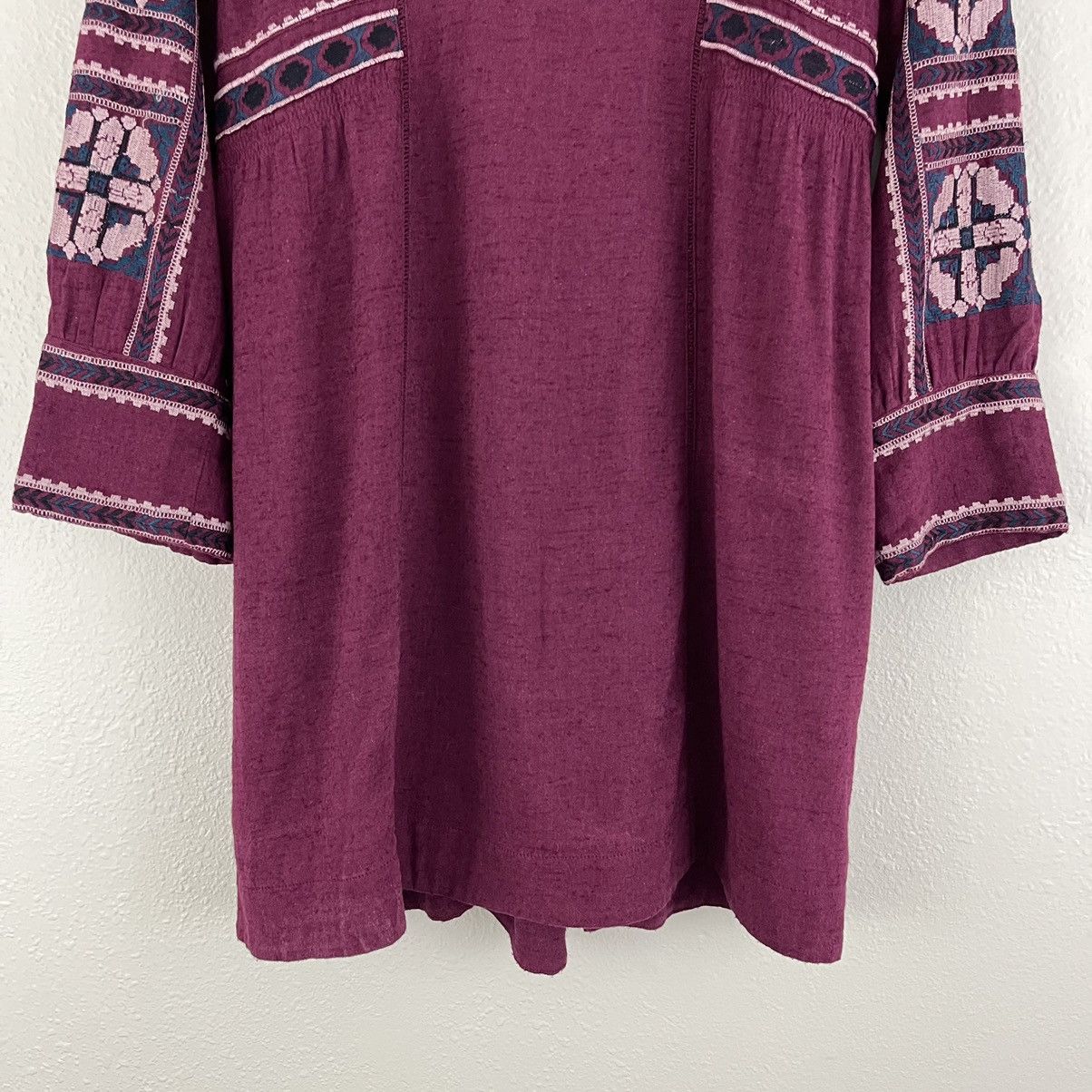 Embroidered Mini Dress Free People All My Life FREE PEOPLE Wine Boho All My  Life Embroidered