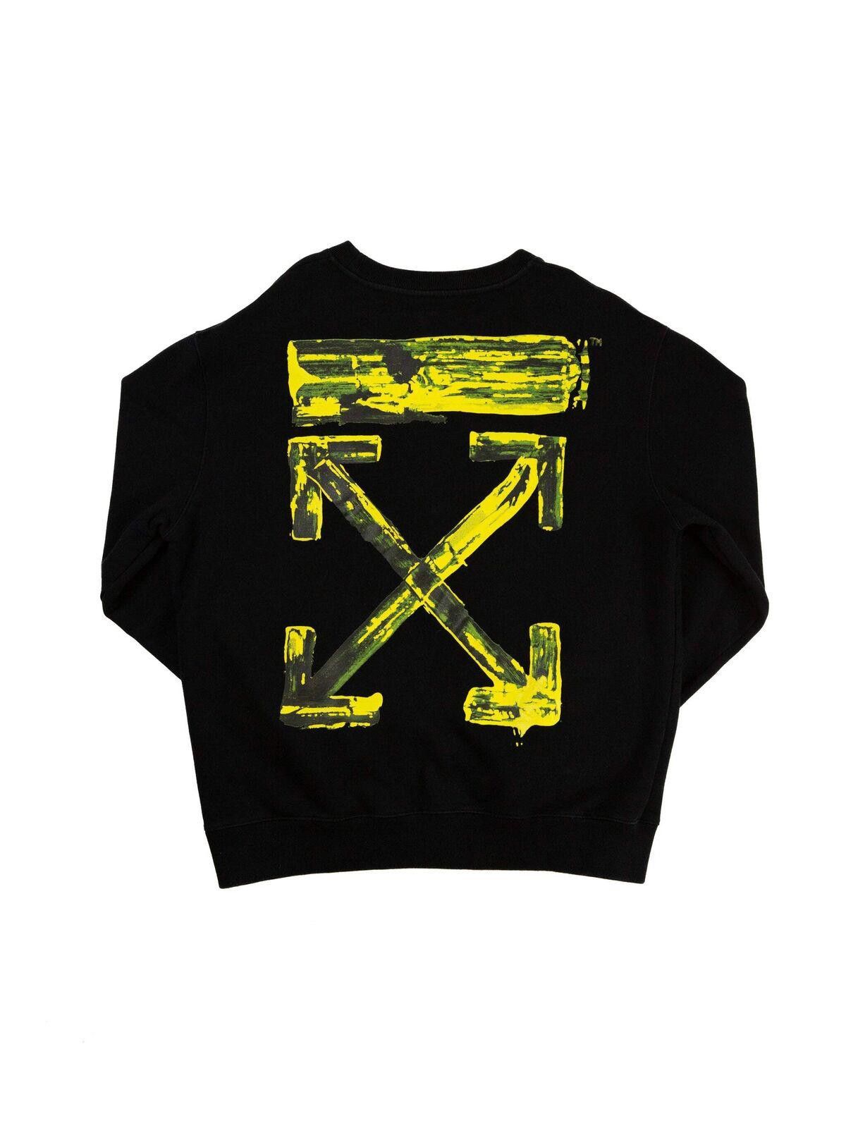 Off-White Off-White Yellow Paint Arrow Sweatshirt Black