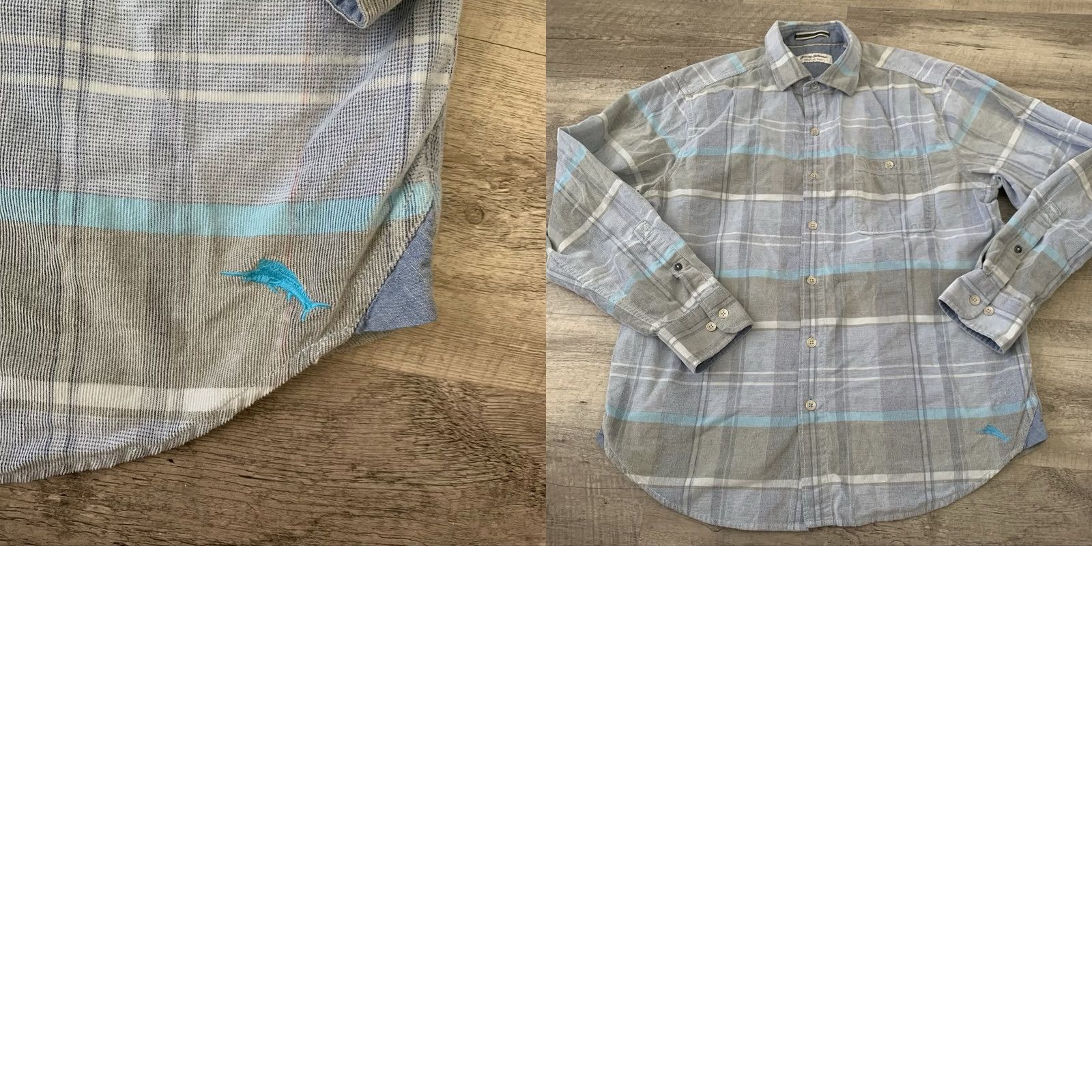 Tommy Bahama VINTAGE Tommy Bahama Coastline Cord Shirt Mens M Blue Corduroy Button Up Size US M / EU 48-50 / 2 - 8 Thumbnail