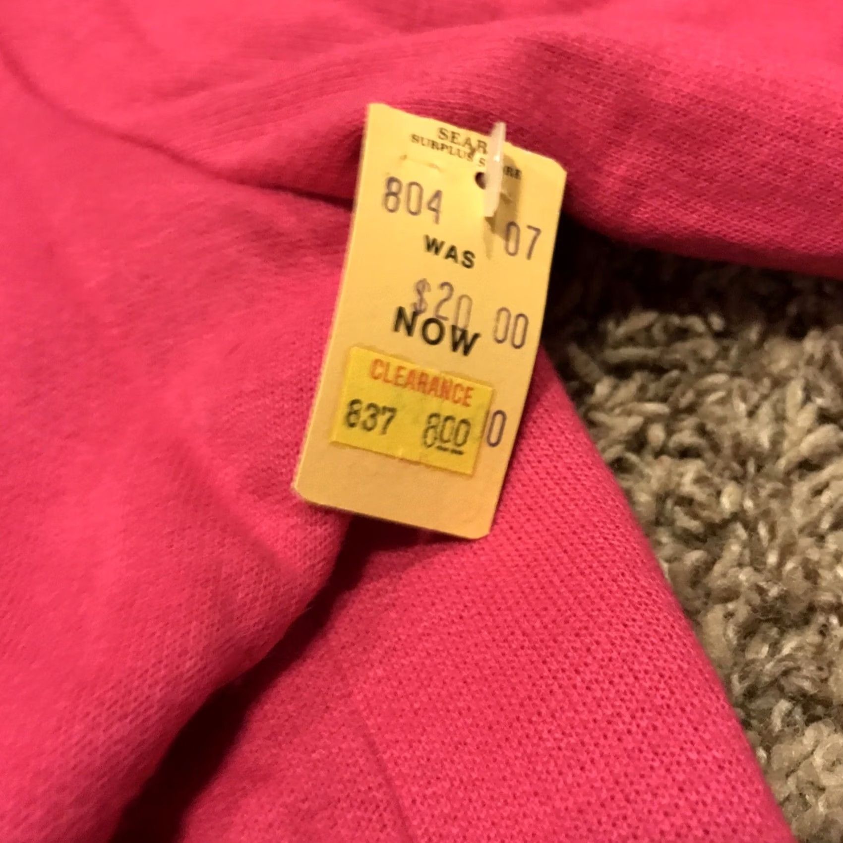 Pinko VINTAGE Bondbrook Womens XL Button-Up Shirt Pink Acrylic NWT 90s Heavyweight Long Sleeve Collared Size XL / US 12-14 / IT 48-50 - 3 Thumbnail