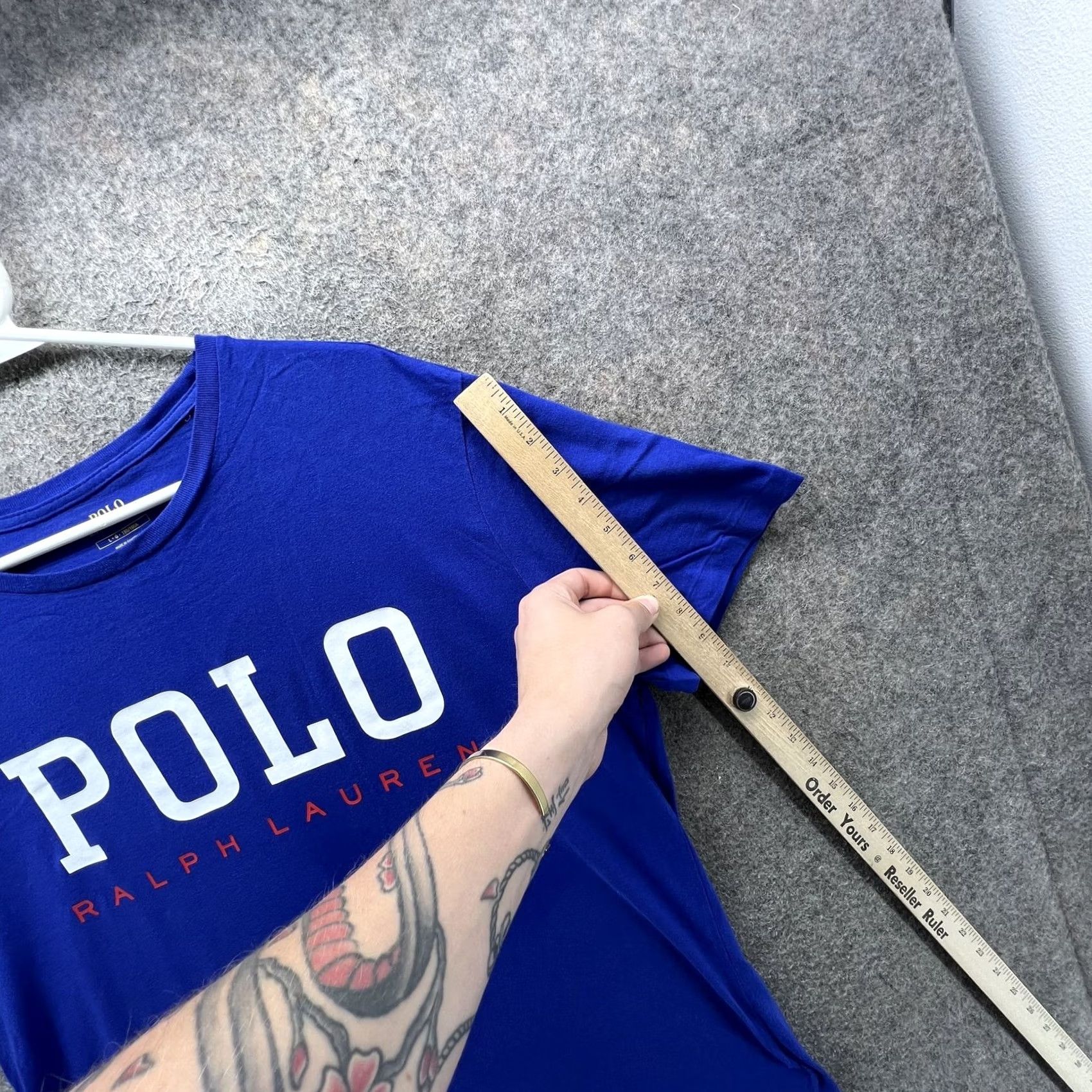 Polo Ralph Lauren Polo Ralph Lauren Shirt Mens Large Blue Polo Logo Graphic Tee Tagless Crew Neck Short Sleeve Size US L / EU 52-54 / 3 - 3 Thumbnail