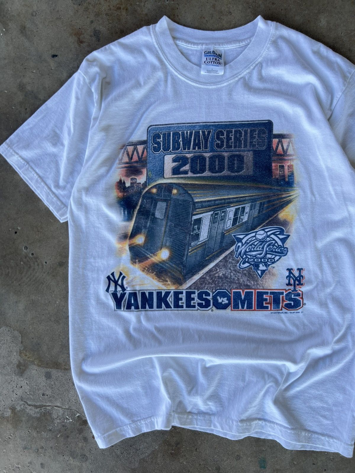 Starter Vintage 90’s Subway Series New York Yankees Mets MLB T Shirt Size US L / EU 52-54 / 3 - 1 Thumbnail