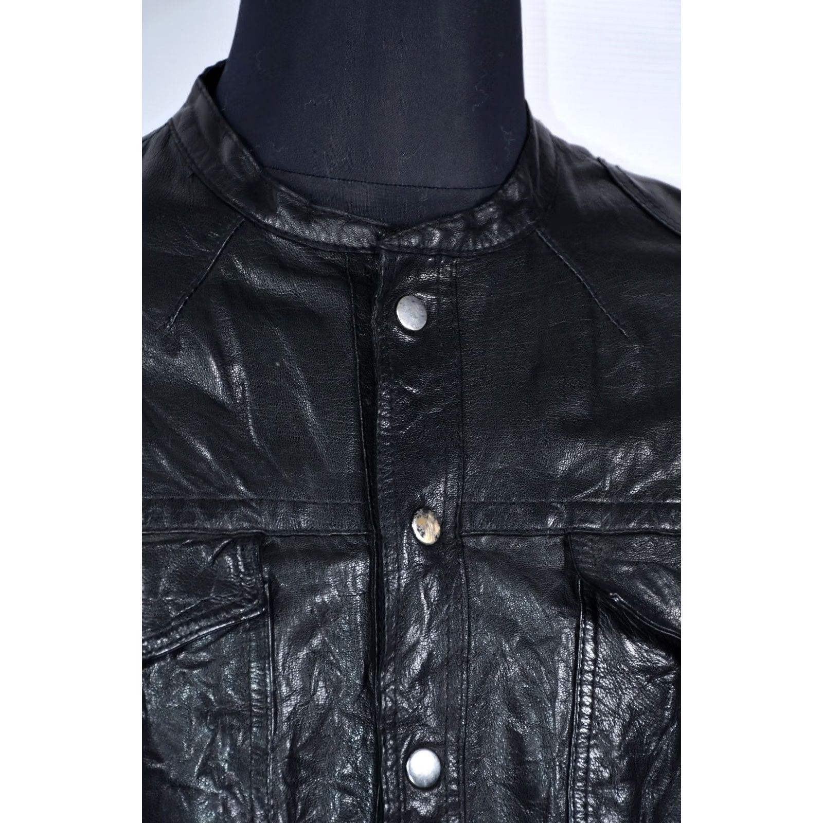 Allsaints All Saints Demon Shirt Jacket Men L Leather Black 58cm Chest 68cm Length Vintage? No Size US L / EU 52-54 / 3 - 7 Thumbnail