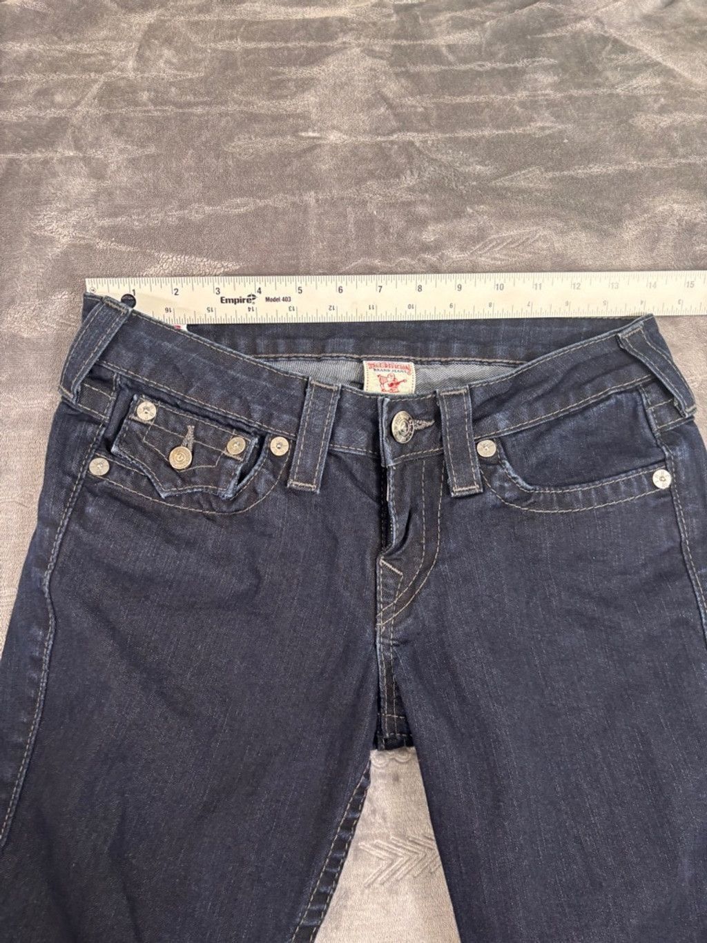 True Religion Women's True Religion Jodie Jeans, Size 24, Dark Wash Blue Size 28" / US 6 / IT 42 - 2 Thumbnail