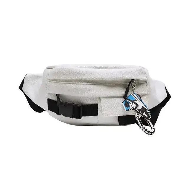 VIBE Waist Shoulder Bag Casual Canvas Harajuku Fanny Pack Size ONE SIZE - 6 Thumbnail