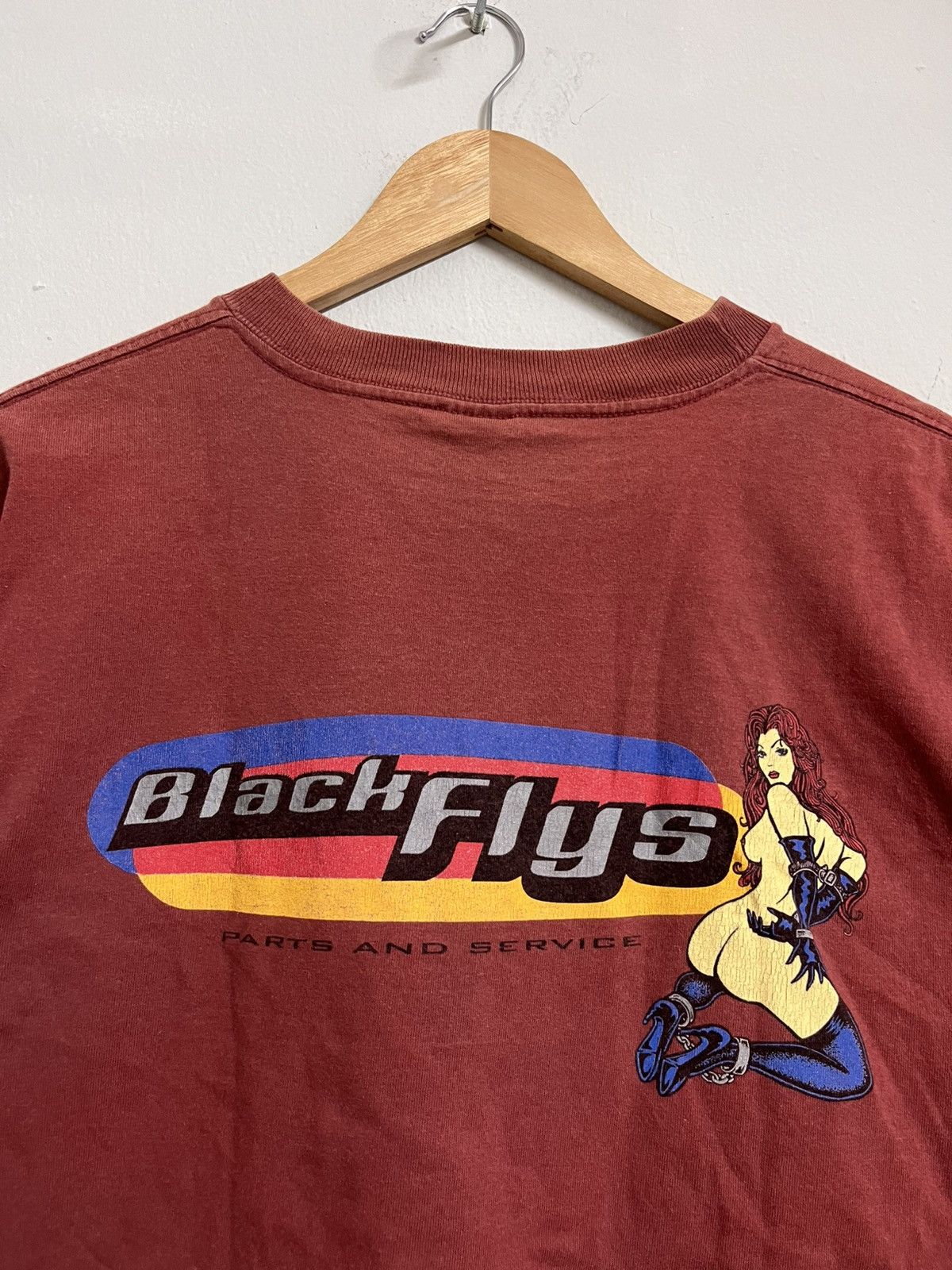 Hook-Ups true vintage 90s Black Flys Nude Lady Sexy Girls Skateborad Size US M / EU 48-50 / 2 - 2 Thumbnail
