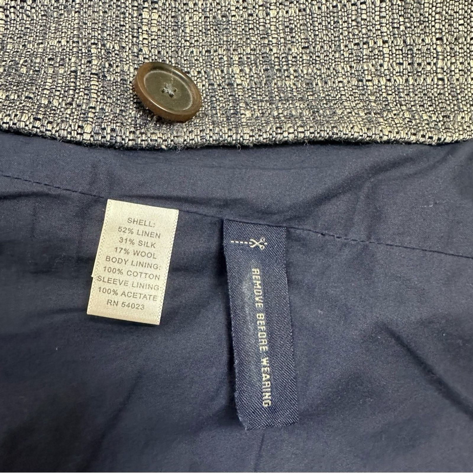 Banana Republic Banana Republic Women’s Tweed Blazer M Linen, Silk, Wool Size M / US 6-8 / IT 42-44 - 7 Thumbnail