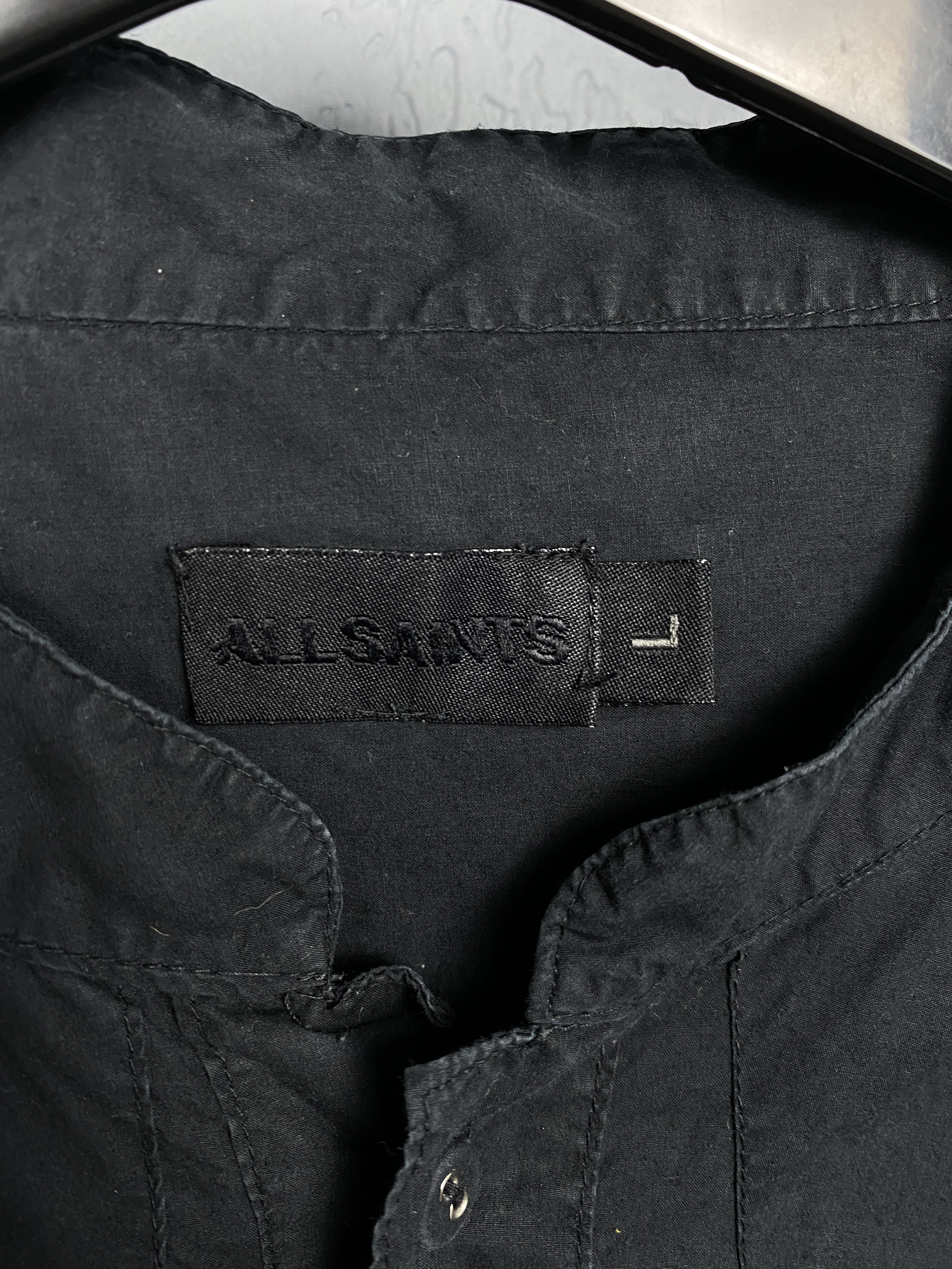 Allsaints Allsaints Vintage Mens Collarless Shirt Size US L / EU 52-54 / 3 - 3 Thumbnail
