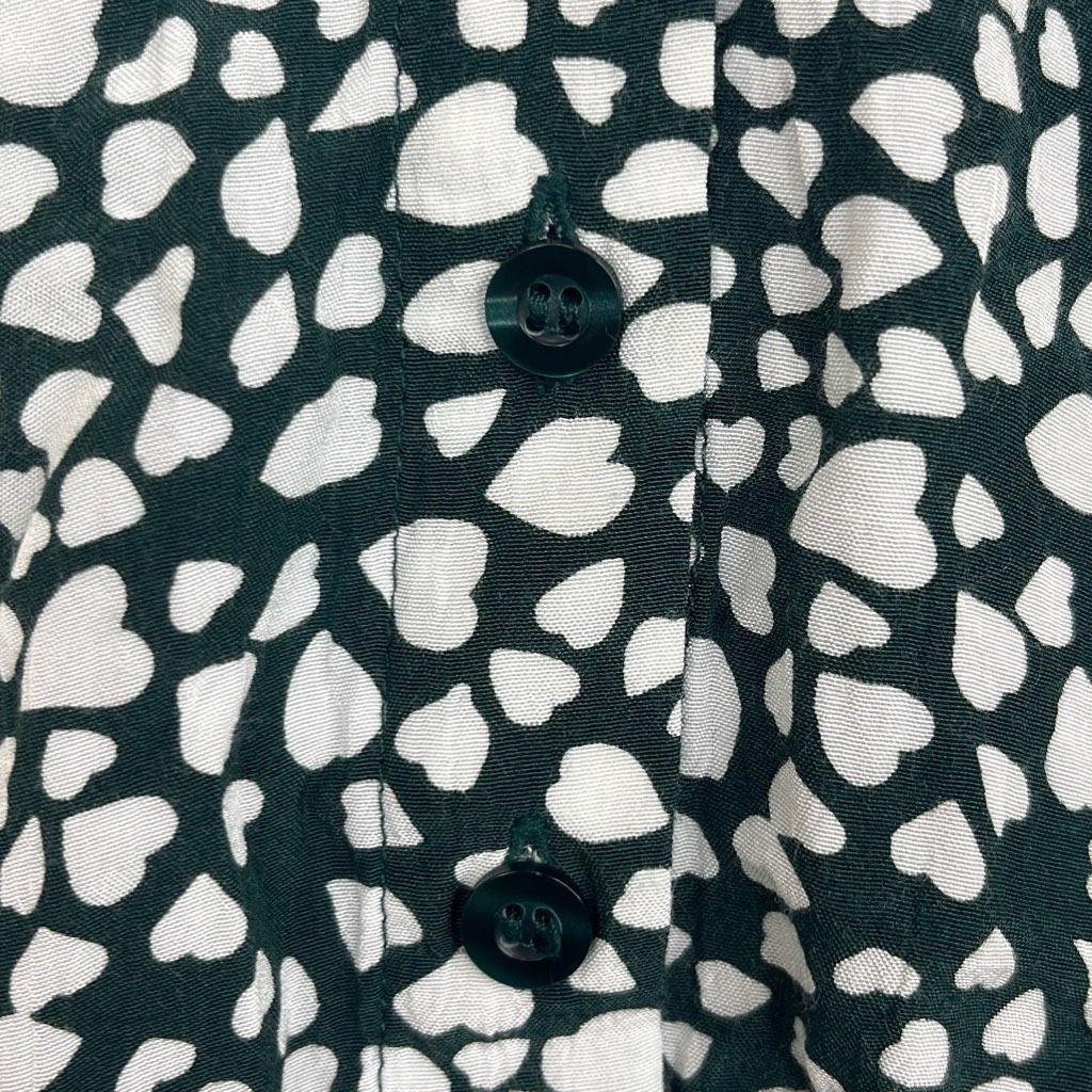 Anthropologie Anthropologie Rue Stiic XS Green White Laguna Heart Print Bu Size XS / US 0-2 / IT 36-38 - 7 Thumbnail