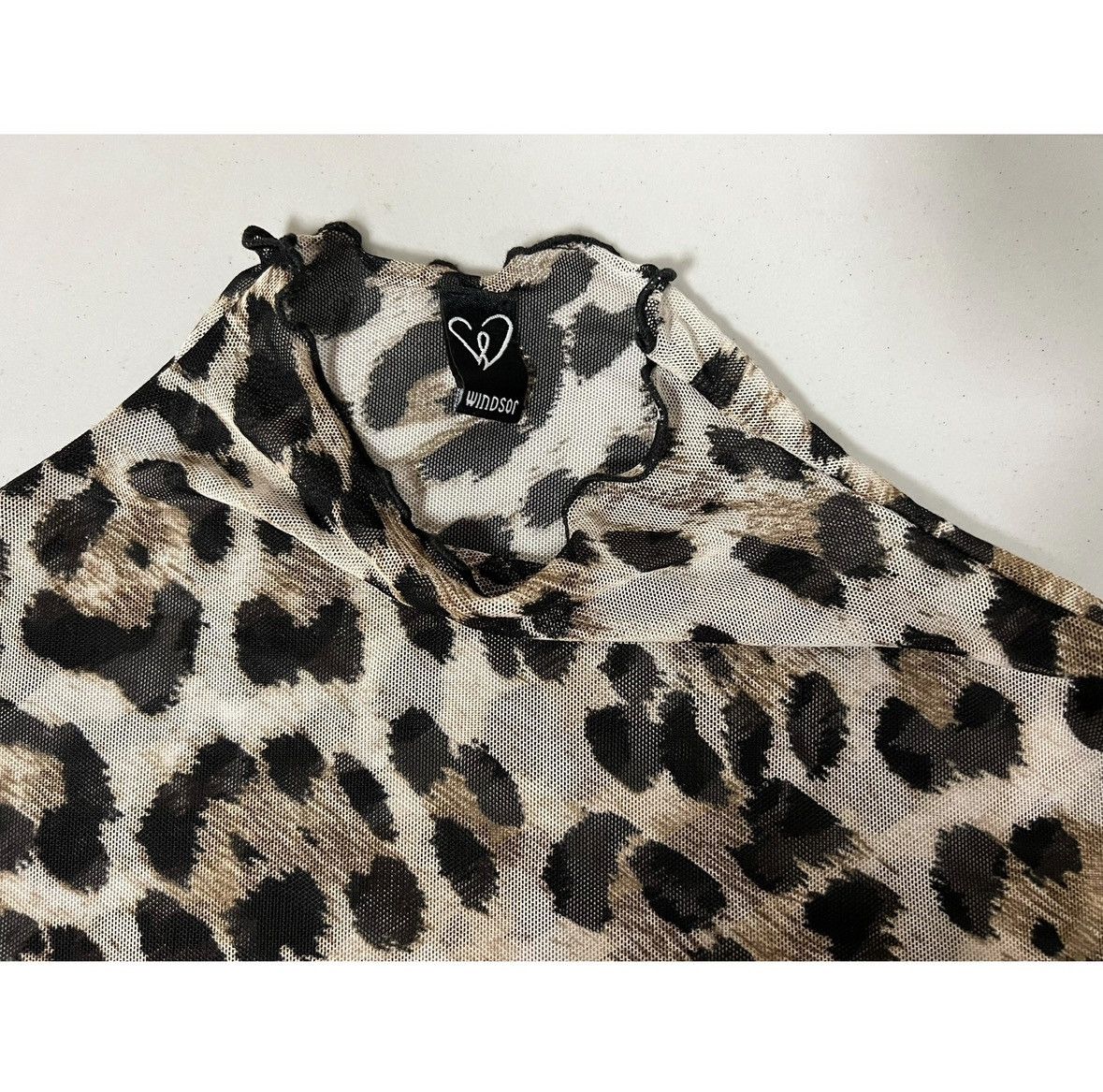 Windsor Smith Windsor Leopard Print Turtleneck Shirt Top Blouse Size M 🐆✨ Size M / US 6-8 / IT 42-44 - 2 Thumbnail
