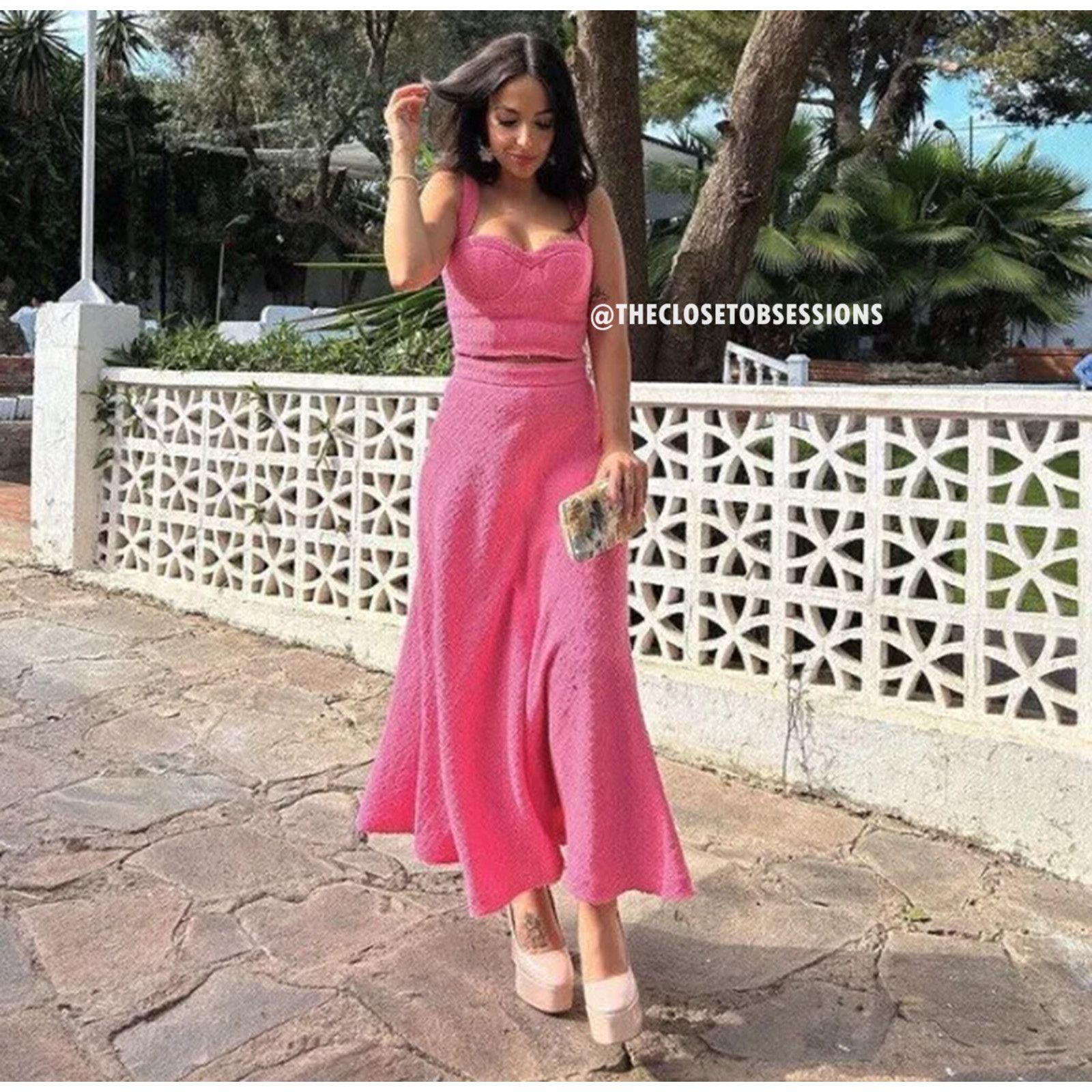 Zara ZARA BLOGGER FAVE! Crop Top + High-Waisted Long Skirt NWT Size L / US 10 / IT 46 - 18 Thumbnail