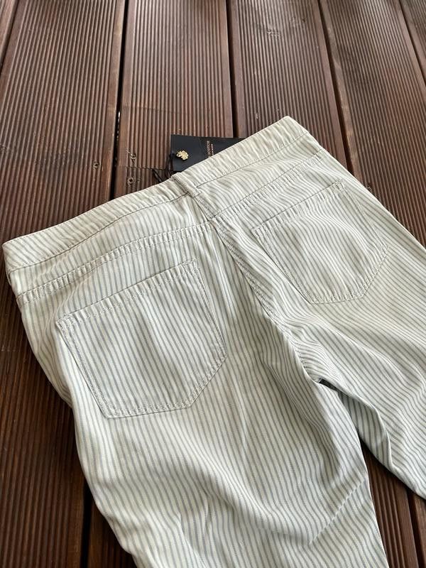 Maison Scotch × Scotch & Soda Maison Scotch White Striped Tapered Pants Size 30" / US 8 / IT 44 - 2 Thumbnail