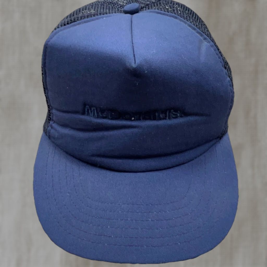 Vintage Vintage McDonald's Trucker Hat Cap Blue 80s 90s Made In USA Snapback Cosplay Hat Mens Adjustable Blue 80s 90s Logo Advertising Stripe? Size ONE SIZE - 1 Thumbnail