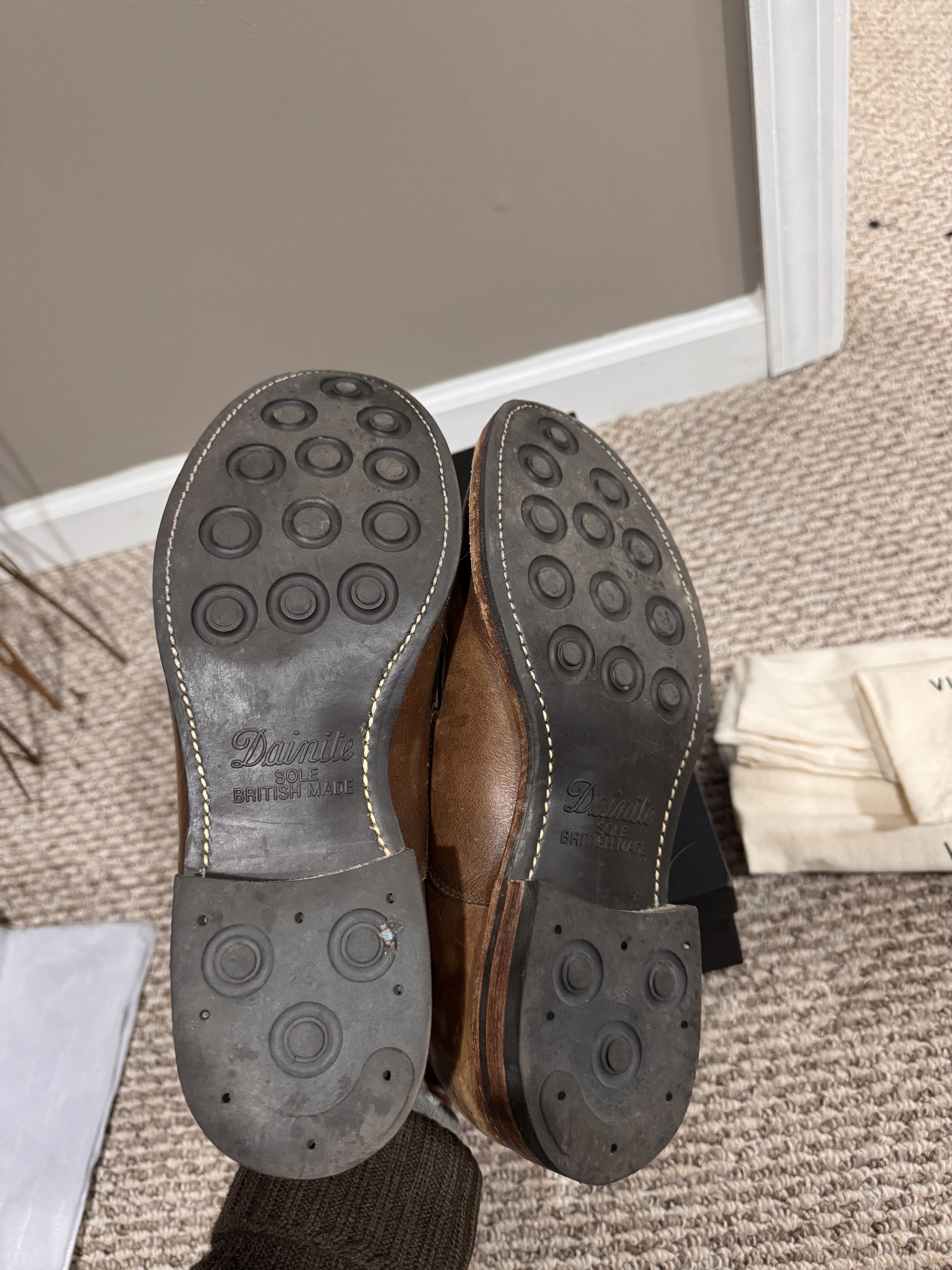 Viberg Derby Shoe Stone Oiled Calf Size US 7.5 / EU 40-41 - 10 Thumbnail