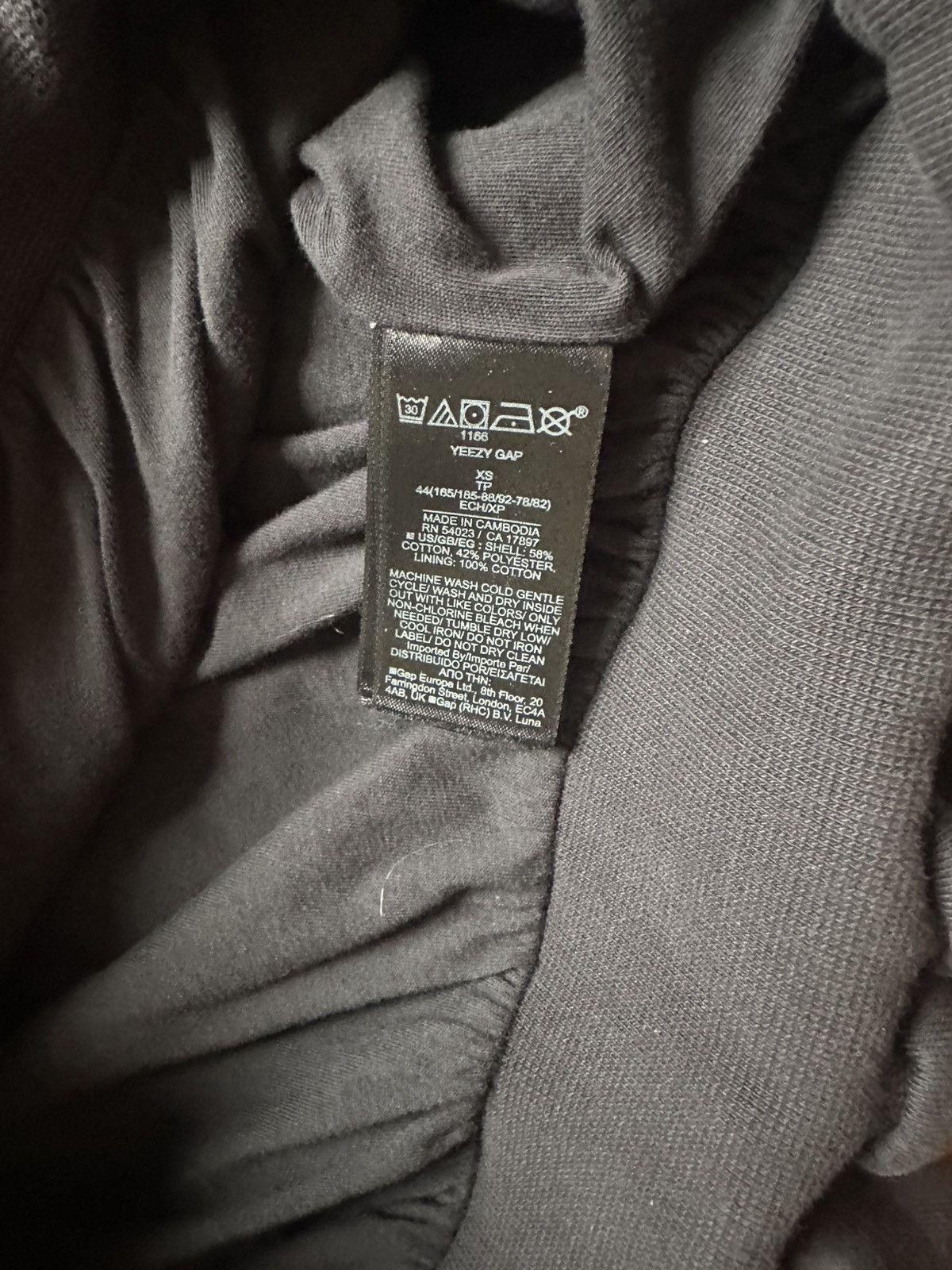 Gap × Yeezy Yeezy Gap Black Heavyweight Double Layer Hoodie Size US S / EU 44-46 / 1 - 7 Thumbnail
