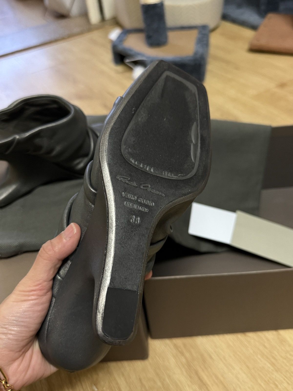 Rick Owens special shaped high heels Size US 8 / IT 38 - 4 Thumbnail