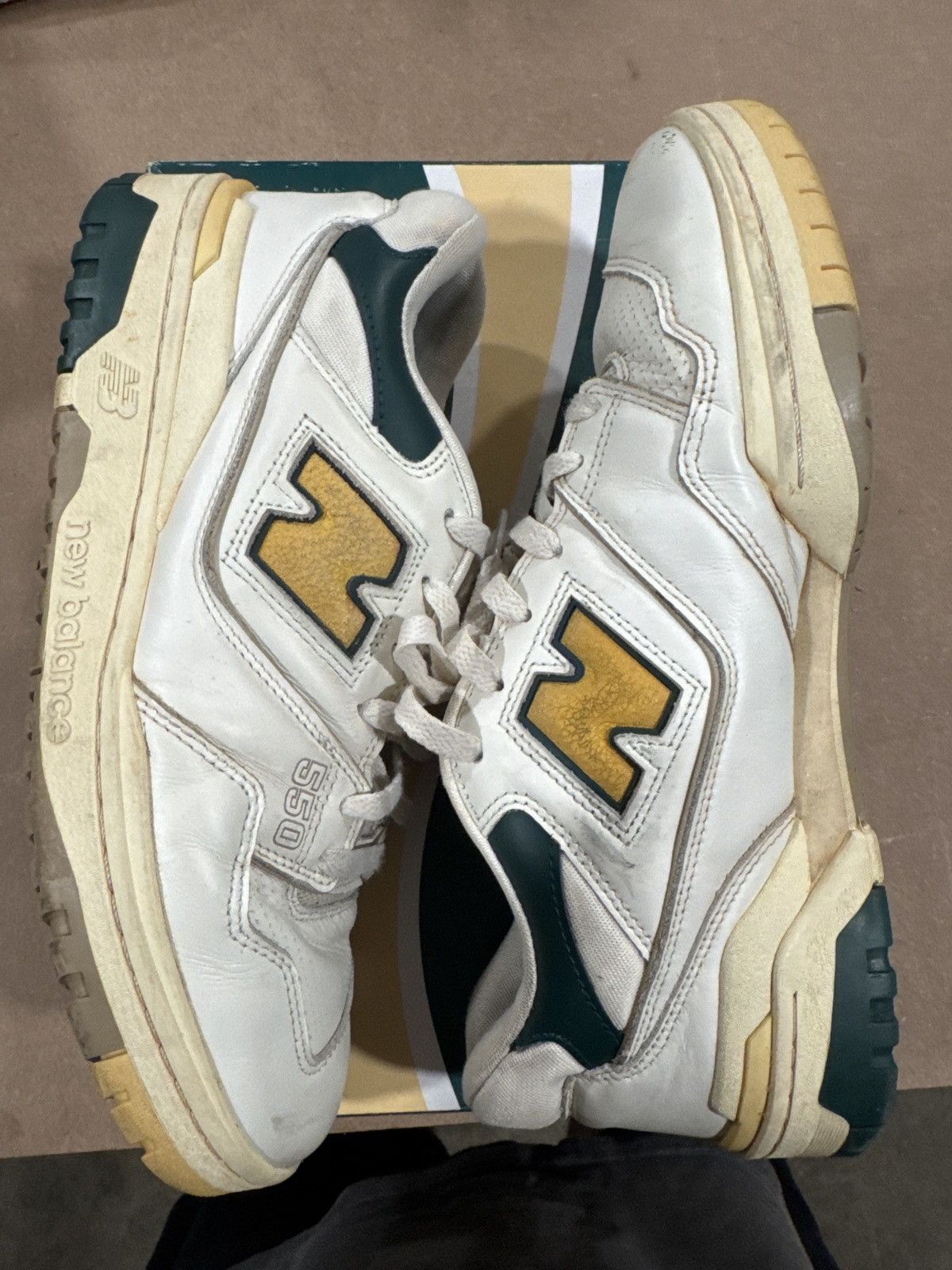 Aime Leon Dore × New Balance New balance ALD 550 green/yellow Size US 10.5 / EU 43-44 - 8 Thumbnail