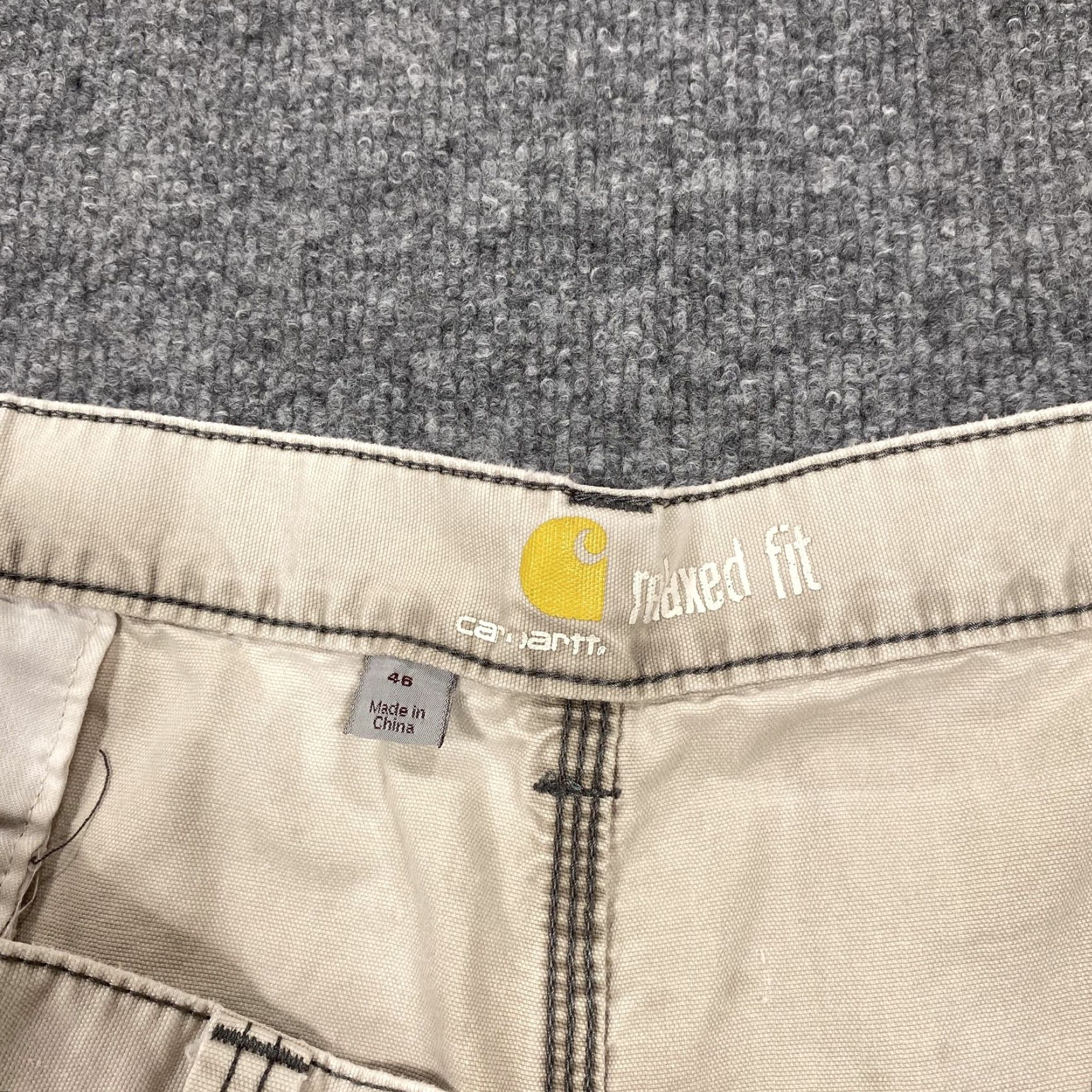 Carhartt VINTAGE Carhartt Shorts Mens 46 Beige Cargo Relaxed Fit Canvas Workwear Pockets Size US 30 / EU 46 - 3 Thumbnail
