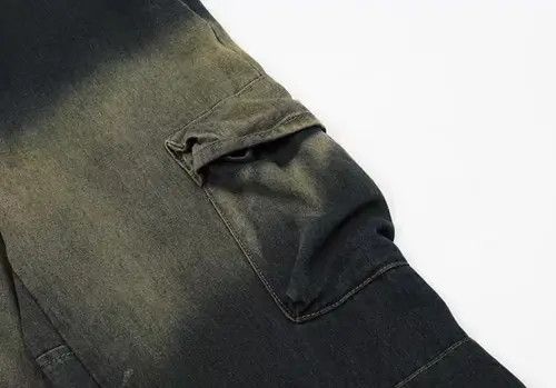 VIBE Retro color contrast straight jeans hiphop mopping pants Size US 34 / EU 50 - 3 Thumbnail