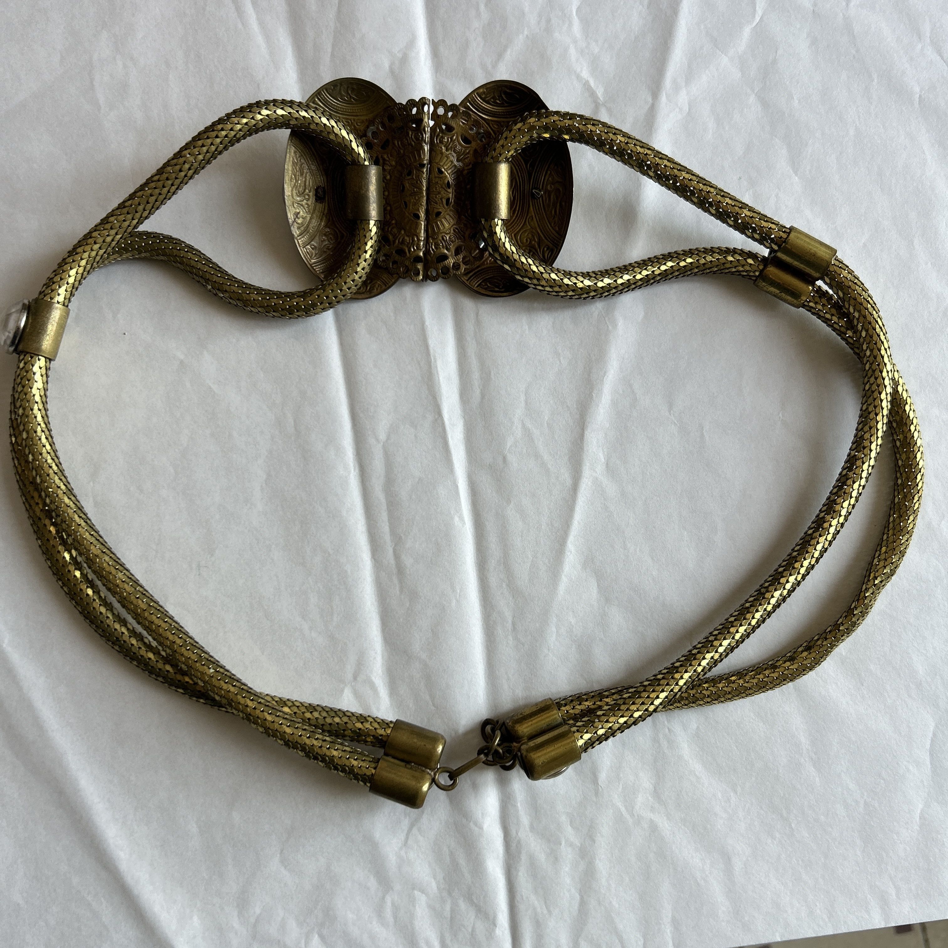 Vintage Vintage 80s Gold Mesh Snake Chain Belt Size ONE SIZE - 4 Thumbnail