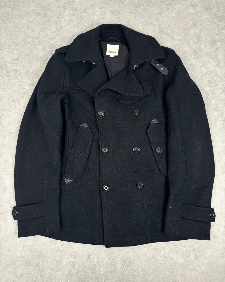 Diesel 2000s Diesel Black Classy Wool Caban Jacket Size US L / EU 52-54 / 3 - 1 Thumbnail
