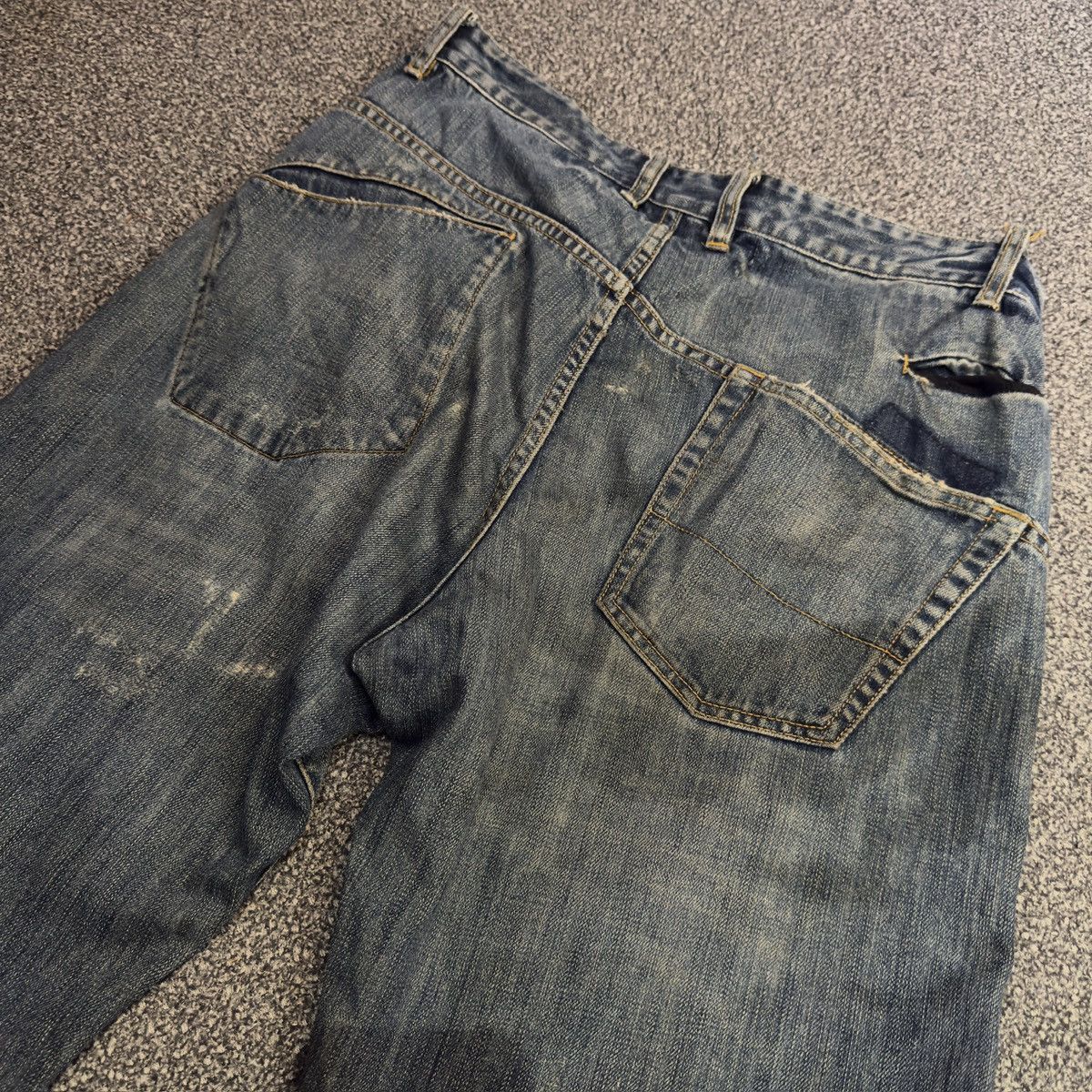 Seditionaries 🔥🇯🇵 Japanese Distressed Fiberops Thrashed Denim Size US 34 / EU 50 - 9 Thumbnail