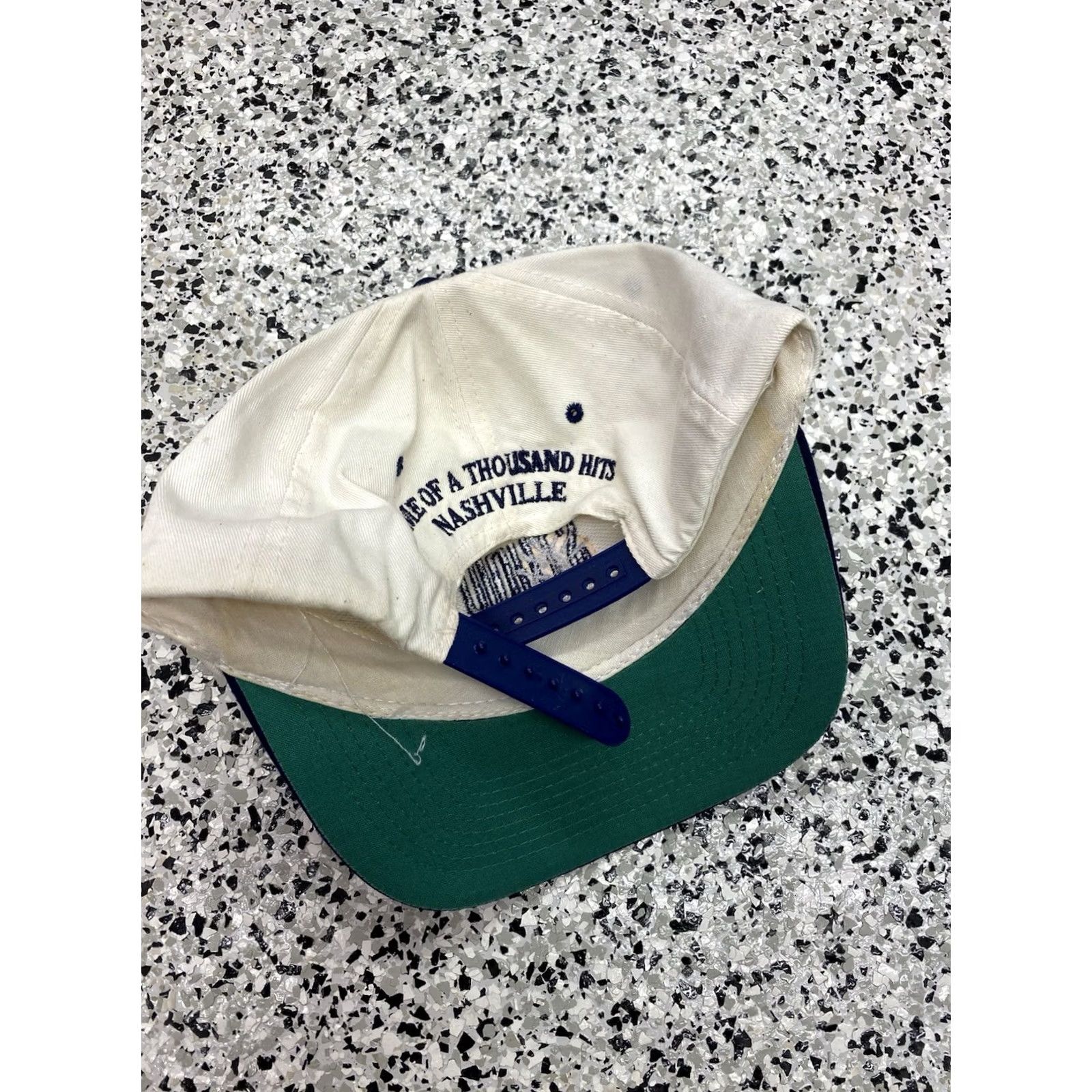 Vintage VINTAGE Eagle Dry Goods Hat Snapback Men One Size Blue White Nashville Studio B Home of a thousand Hits Boys? Mens Size ONE SIZE - 2 Thumbnail