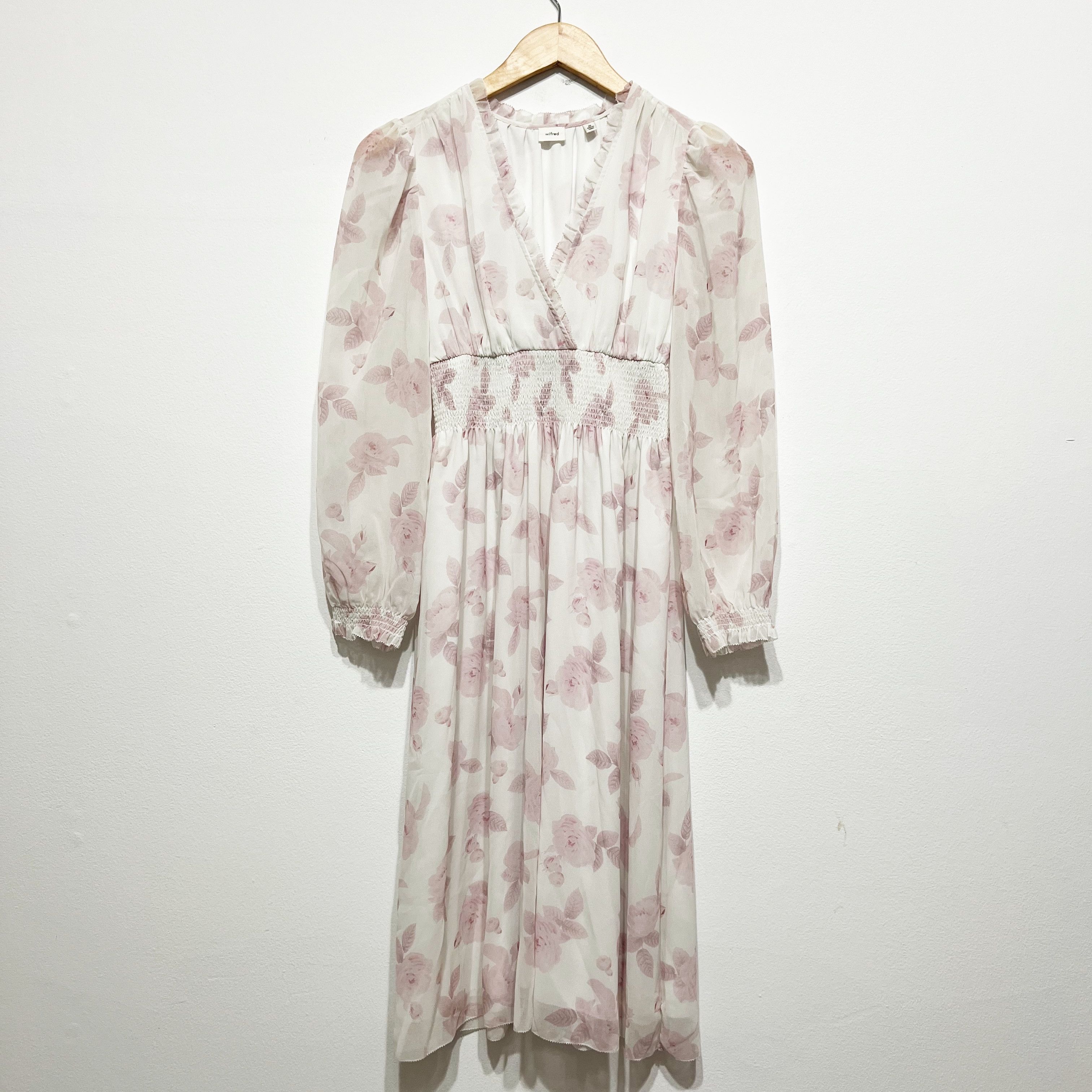 Aritzia Wilfred Aritzia Faraway Puff Sleeve Smocked Size XS / US 0-2 / IT 36-38 - 1 Thumbnail