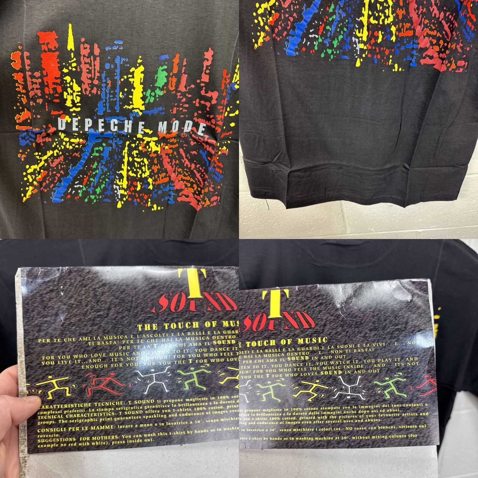 Vintage VINTAGE Depeche Mode T Shirt XL 80s Tour Deadstock Rare Take Time Black Cotton Unisex Graphic Tee 1980s Mens Womens Size US XL / EU 56 / 4 - 10 Thumbnail
