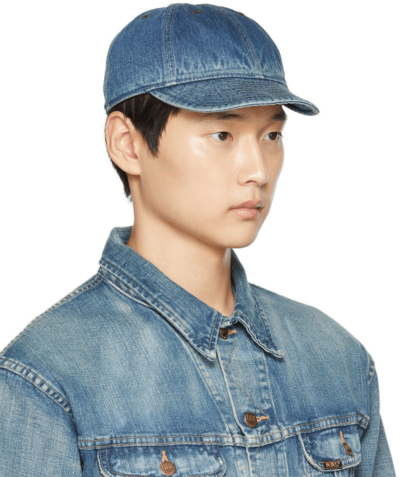 RRL denim newsboy cap