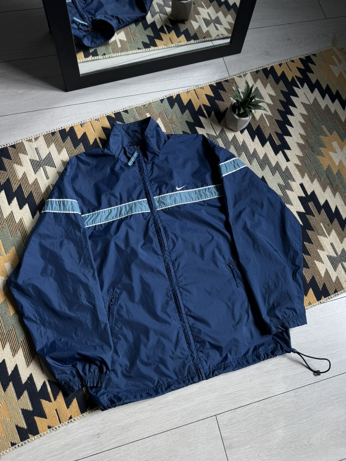Nike Vintage Nike Nylon Swoosh Y2K Track Jacket Size US S / EU 44-46 / 1 - 3 Thumbnail