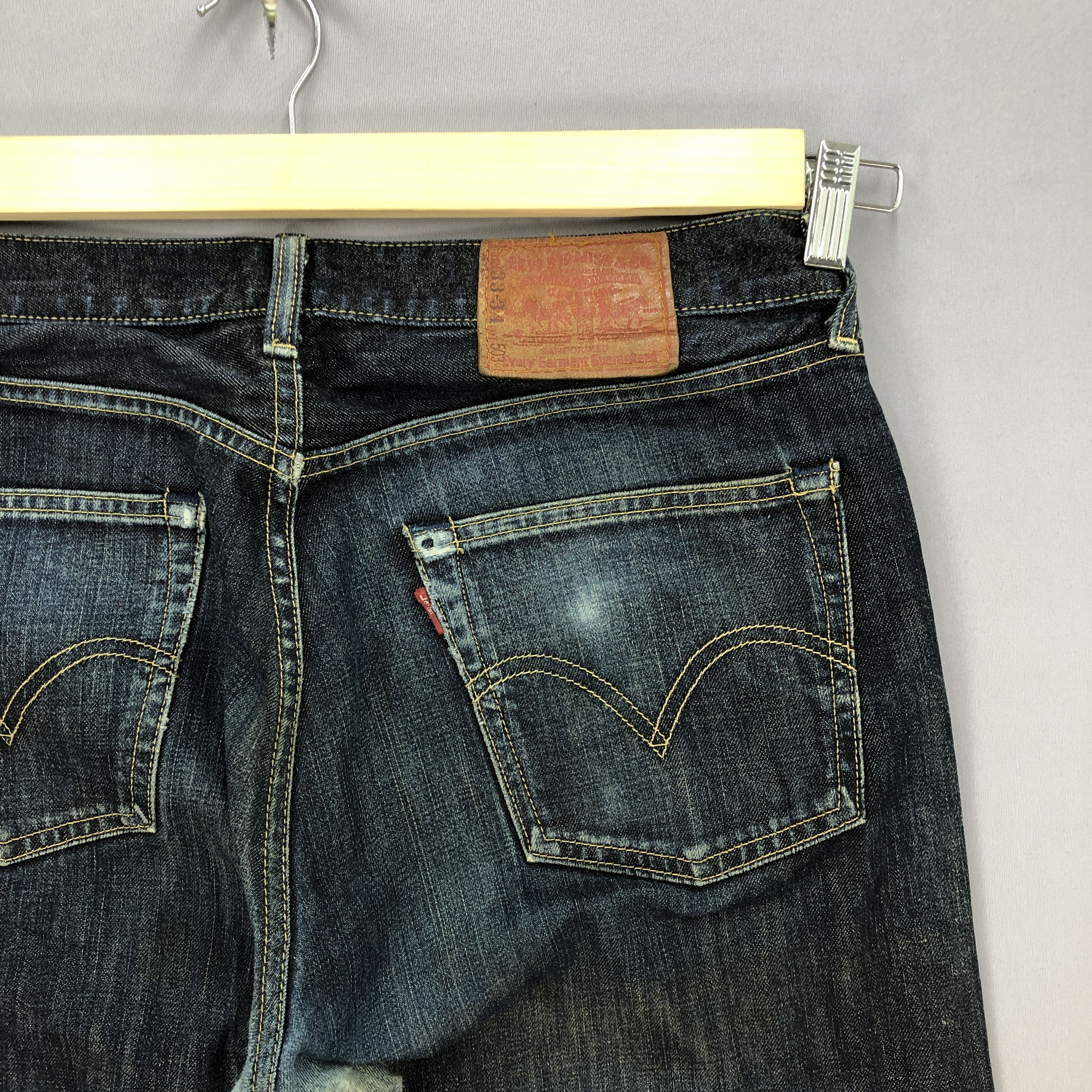 Levi's Vintage Levis 503 Distressed Jeans Levi's Stonewash Denim Size US 32 / EU 48 - 5 Thumbnail