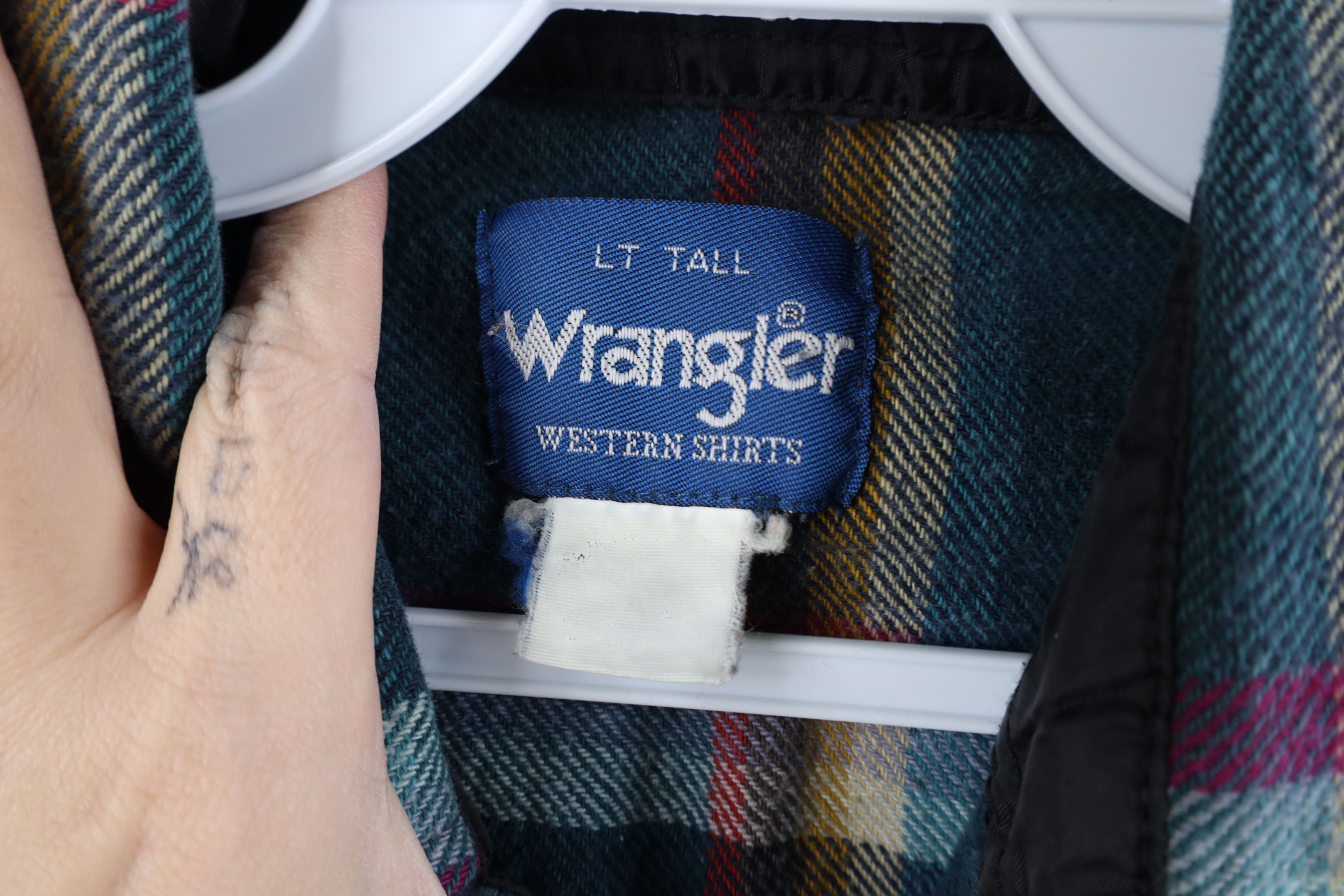 Vintage × Wrangler Vintage 90s Wrangler Heavyweight Flannel Snap Button Shirt Size US L / EU 52-54 / 3 - 8 Thumbnail