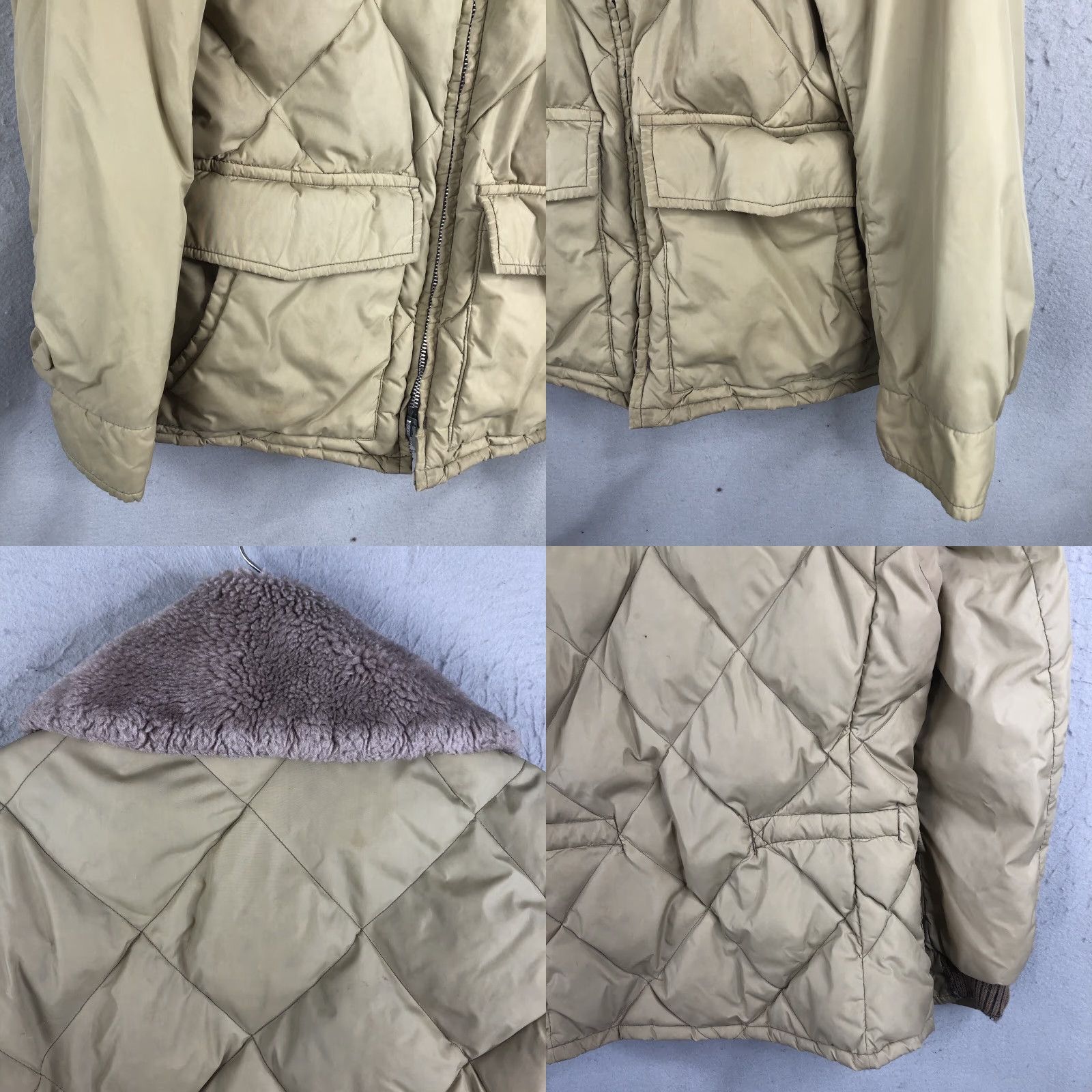 Vintage VINTAGE Tempco Jacket Mens 40 Beige Down Insulated Full Zip Up Puffer Coat Outdoor Winter Regular Men Beige Down Insulated Zip Jacket Size US XXS / EU 40 - 9 Thumbnail