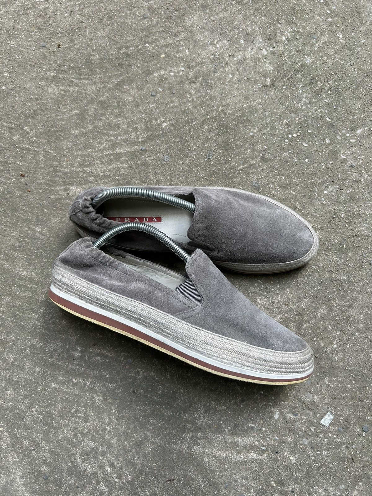 PRADA | Suede Slip On Espadrille Sneakers Prada Slip-On Shoes, Size 36. 5 EU main image 3