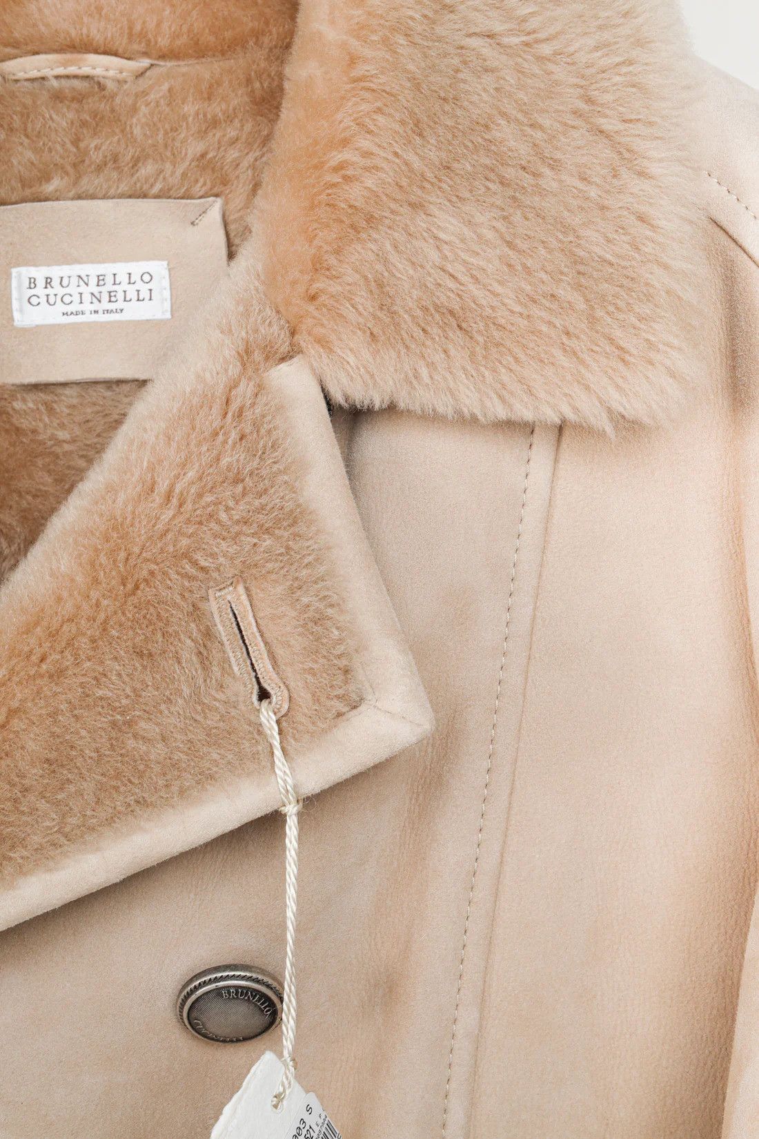 Brunello Cucinelli Brunello Cucinelli F/19 Straight Hair Shearling Pea Coat Size US S / EU 44-46 / 1 - 11 Thumbnail