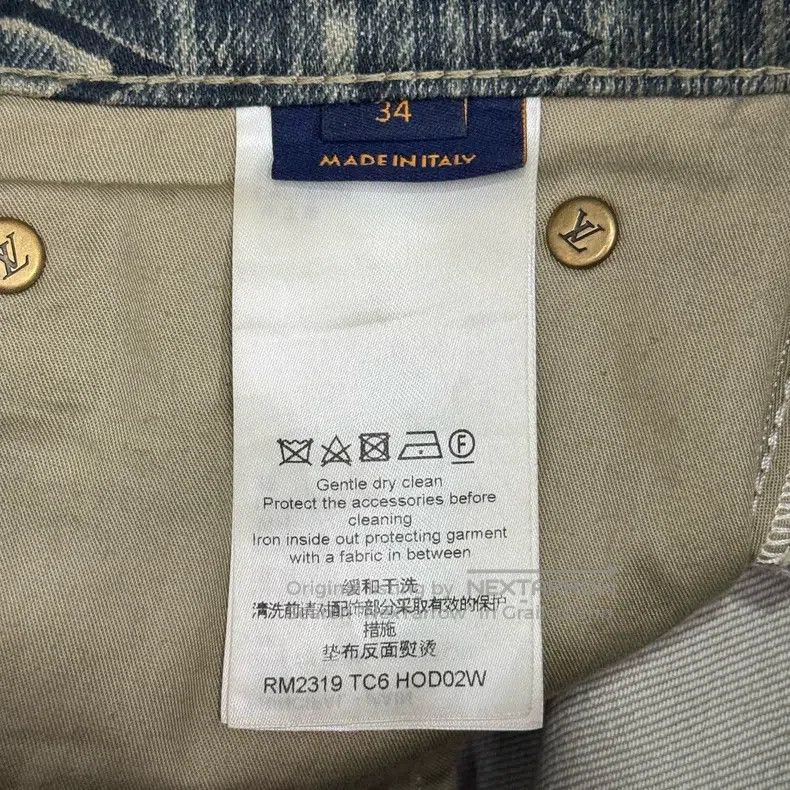 Louis Vuitton Louis Vuitton Green Rendering Full Logo Denim Pants Size US 34 / EU 50 - 6 Thumbnail