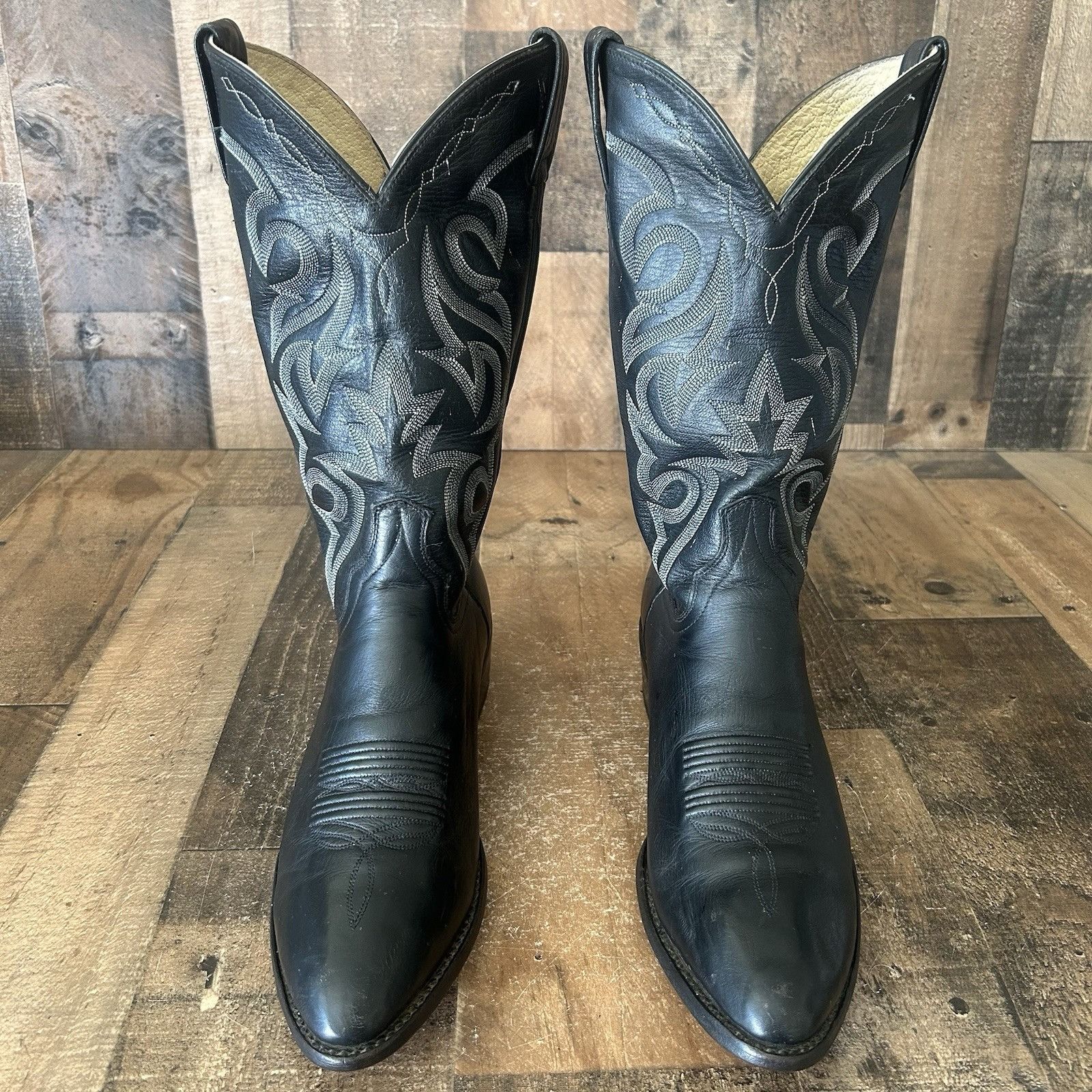 Dan Post Dan Post 2110 R Classic Black Western Cowboy Boots Mens 11 D Size US 11 / EU 44 - 3 Thumbnail