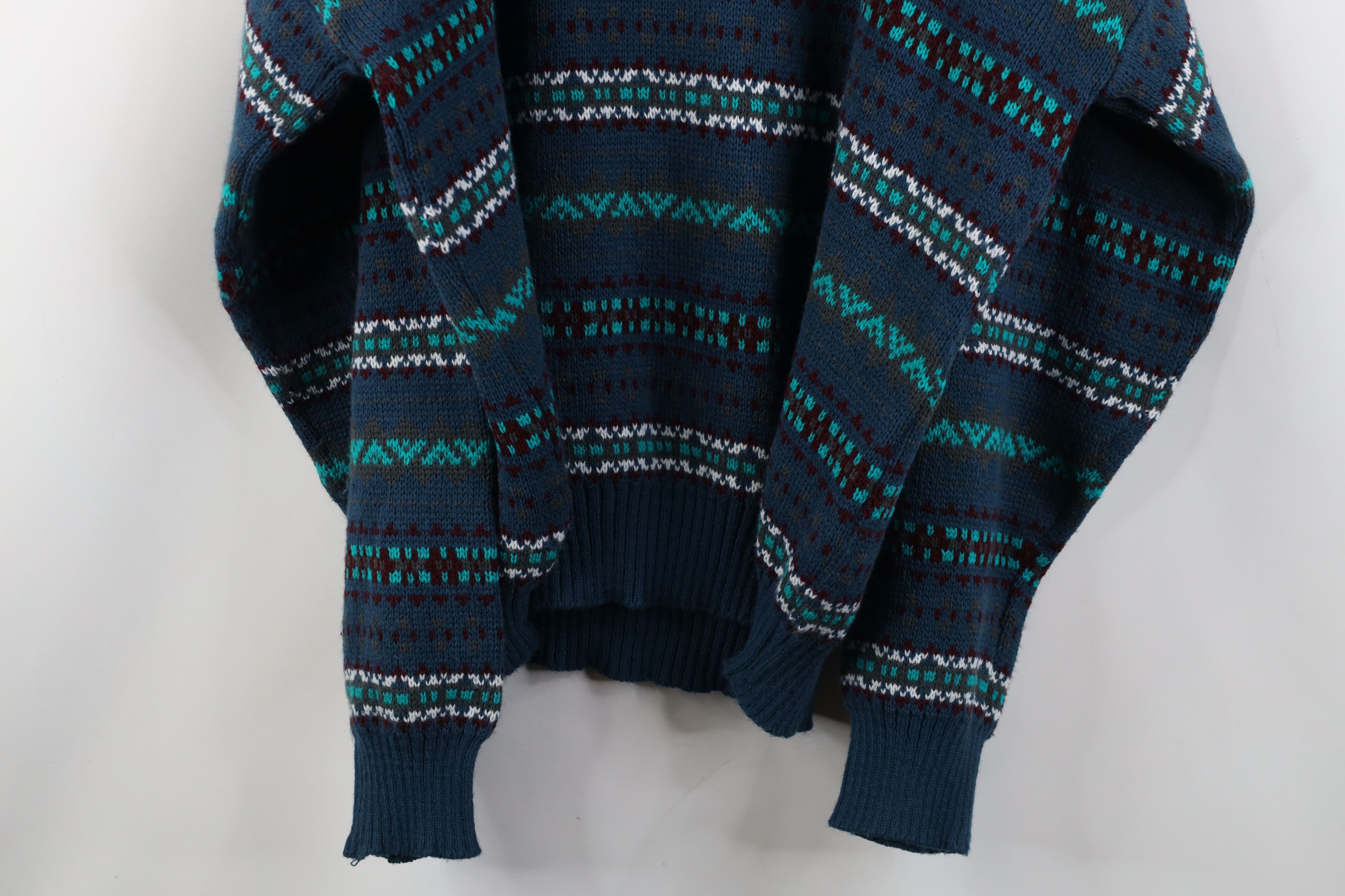 Vintage Vintage 90s Streetwear Fair Isle Crewneck Sweater Acrylic Size US L / EU 52-54 / 3 - 10 Thumbnail