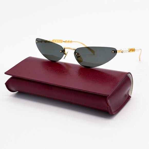 Gucci NEW GUCCI GG1920S 001 SUNGLASSES GOLD WOMEN CAT EYE EYEWEAR Size ONE SIZE - 2 Thumbnail