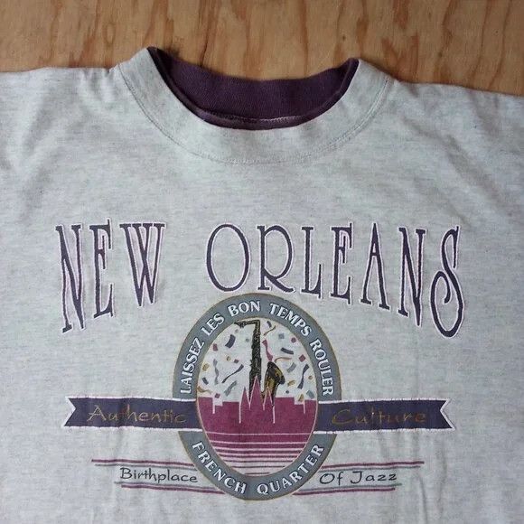 Vintage Vintage New Orleans French Quarter Double Sleeve T-Shirt Size US XL / EU 56 / 4 - 1 Thumbnail